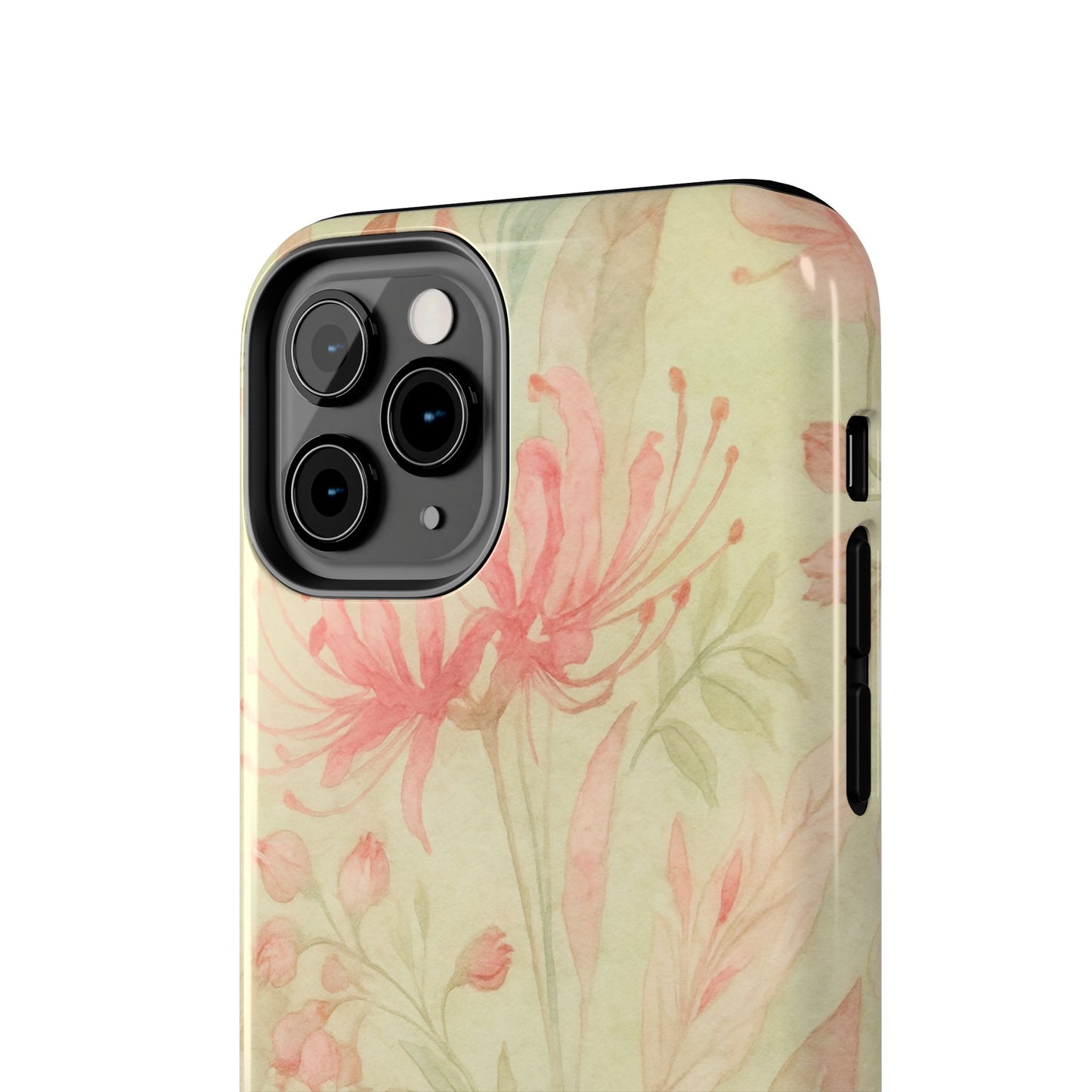 Pink Mint Floral - Protective Phone Case