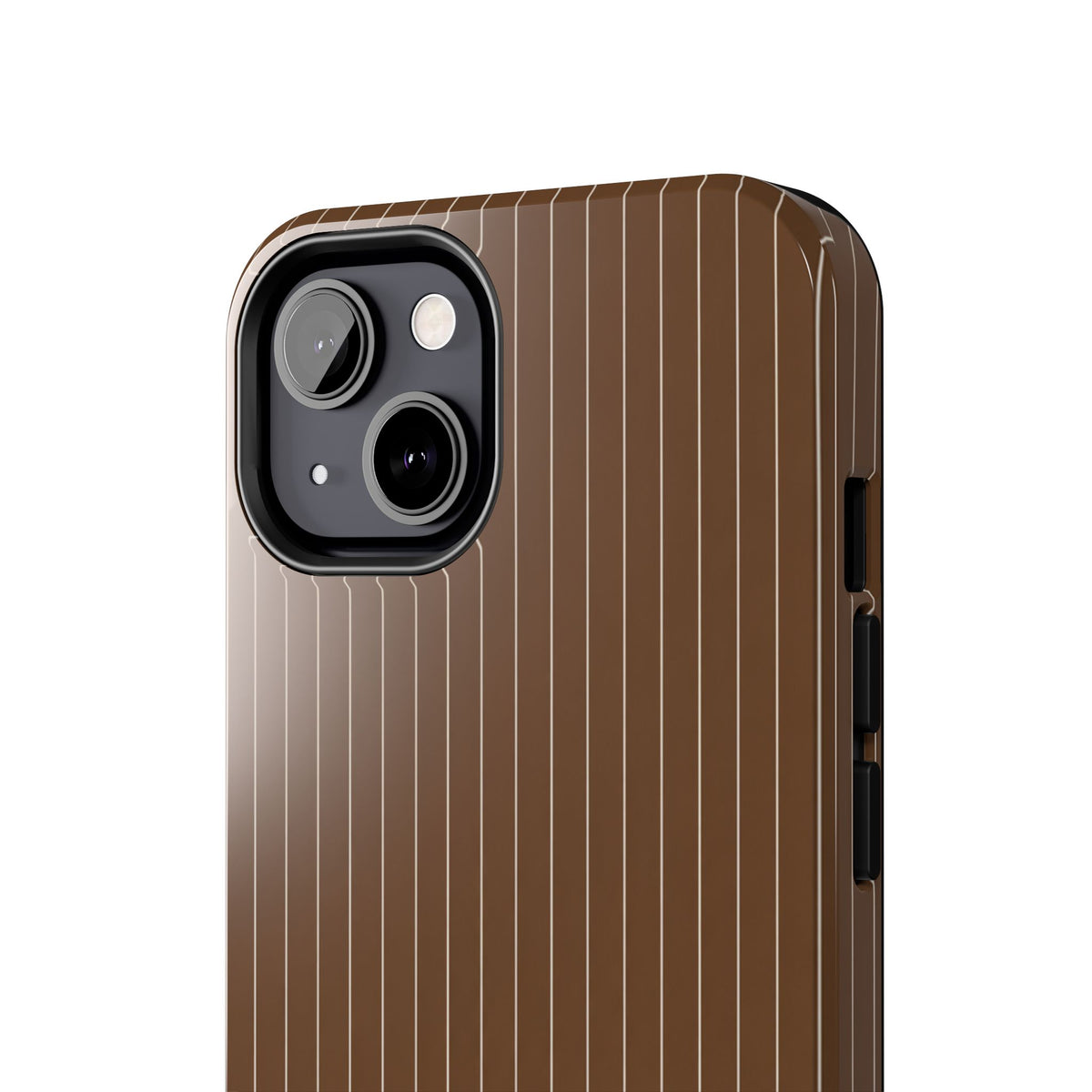 Brown Pinstripe - Protective Phone Case