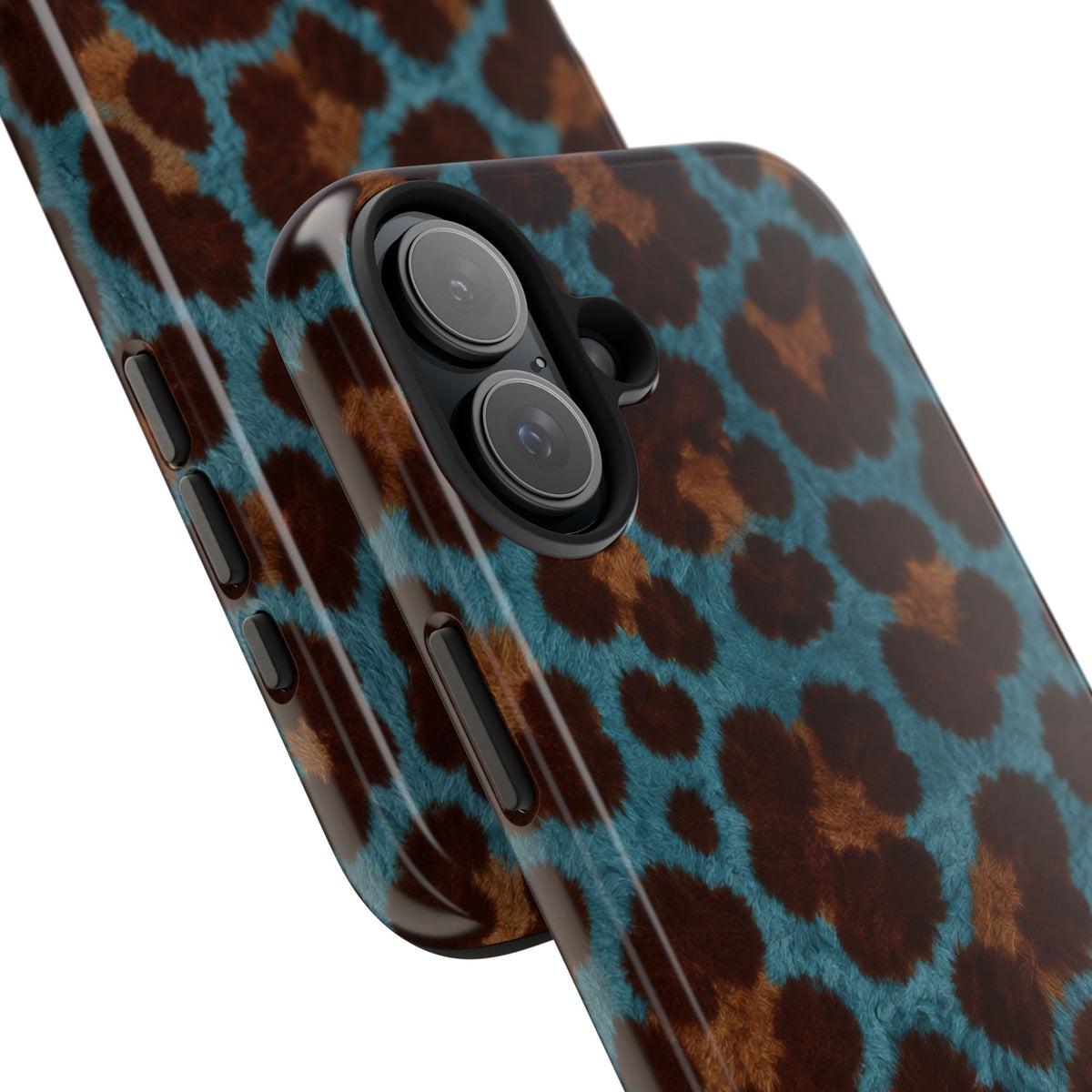 Teal Leopard - Protective Phone Case