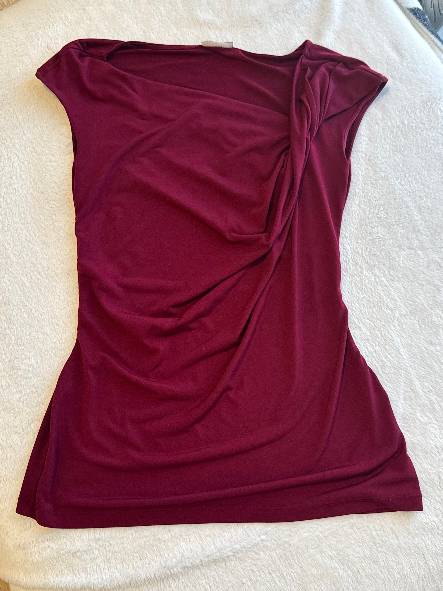 Red Top with Ruching