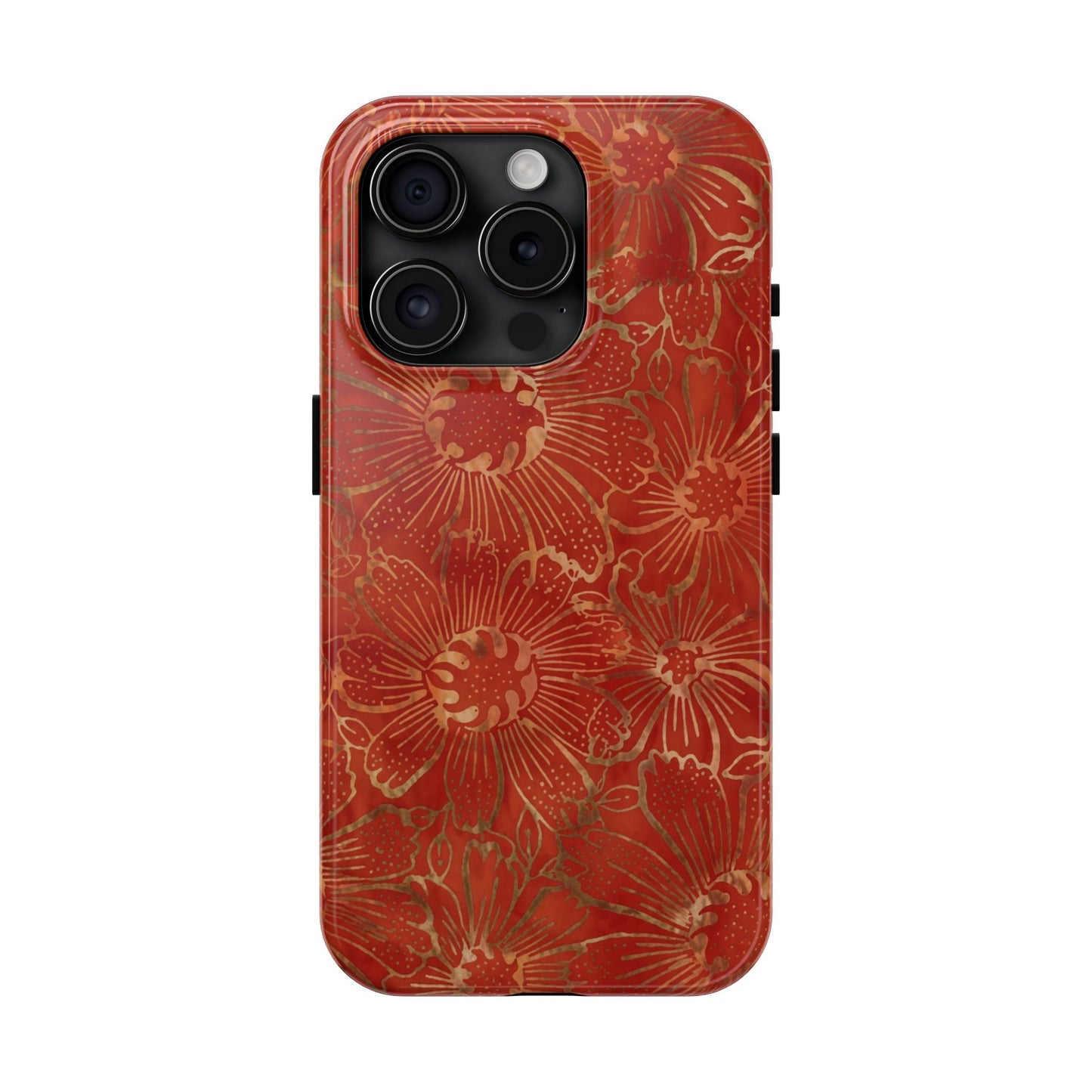 Radiant Red Florals - Protective Phone Case