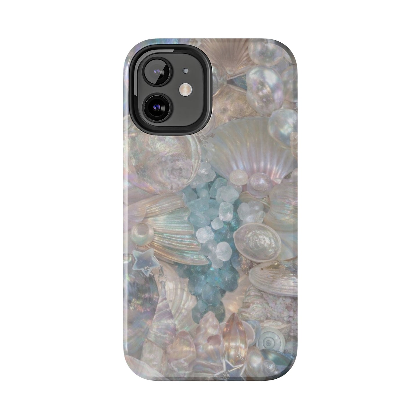 Aquamarine and Shells - Protective Phone Case