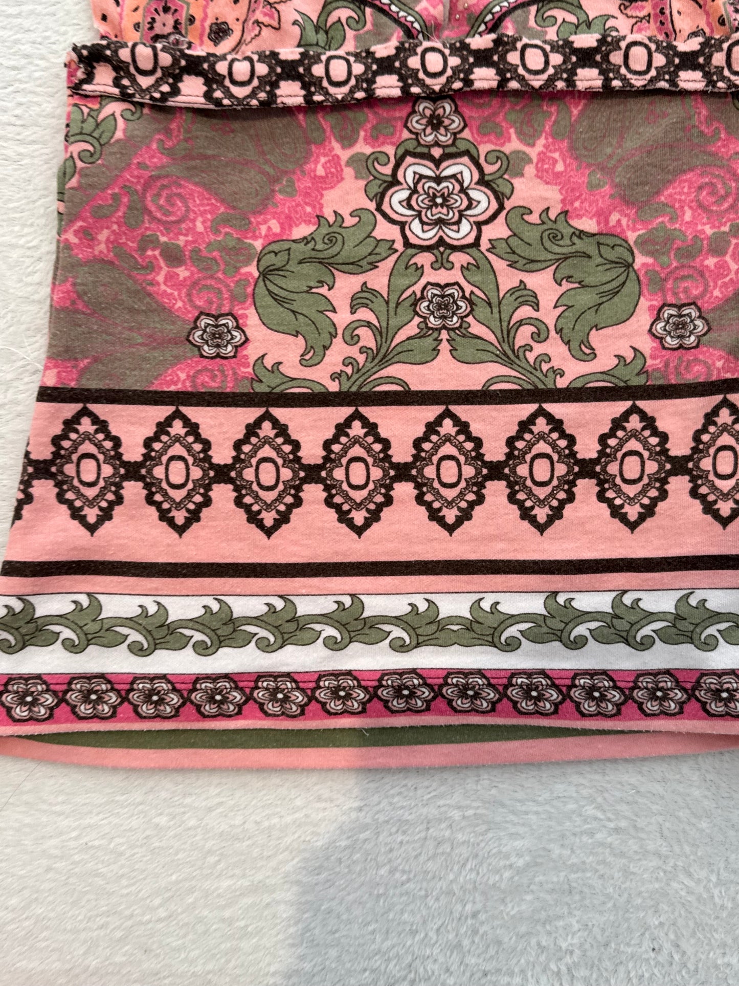 Y2K Halter Top with Pink Multicolor Fabric