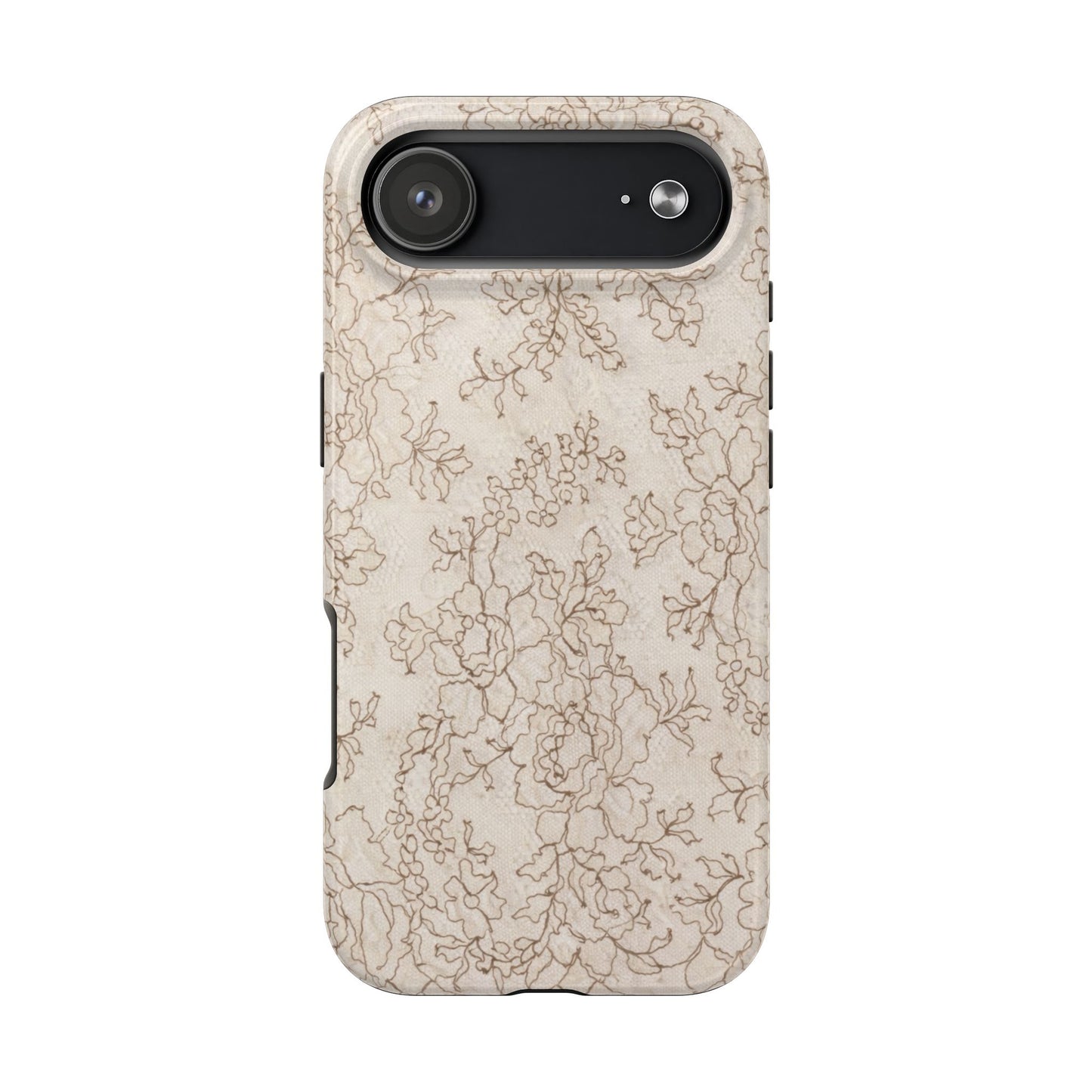 Vintage Beige Lace - Protective Phone Case