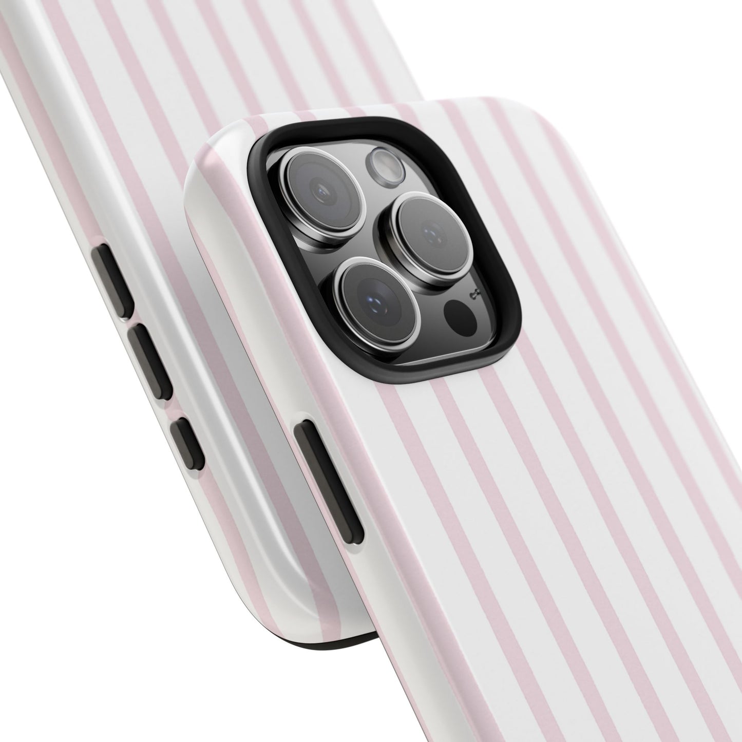 Pink Vertical Stripes - Protective Phone Case
