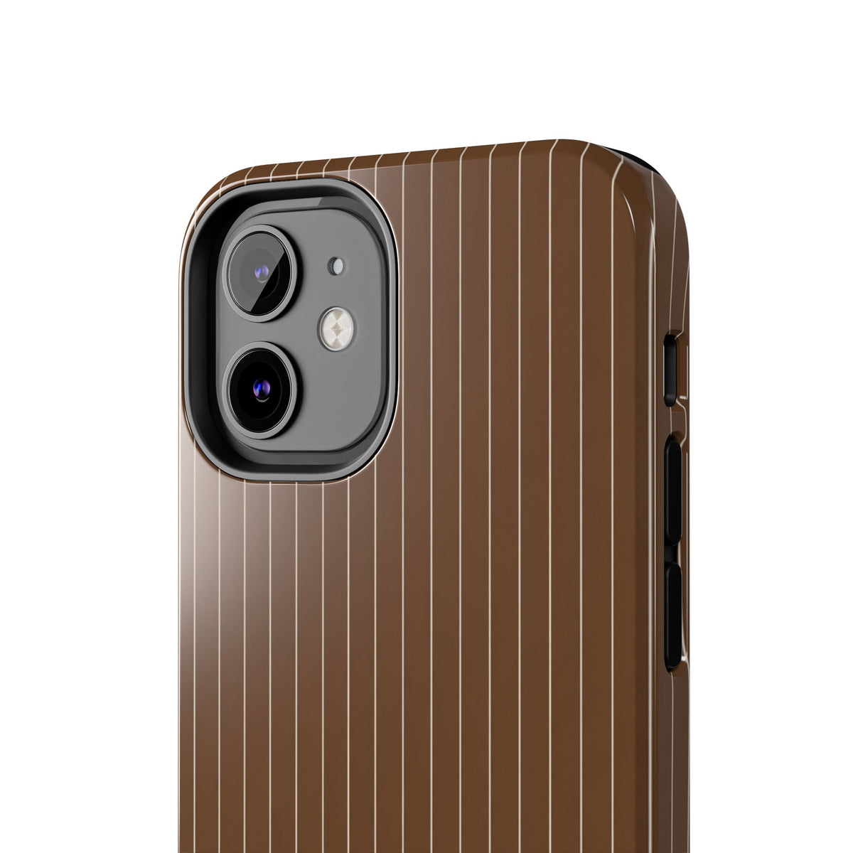Brown Pinstripe - Protective Phone Case