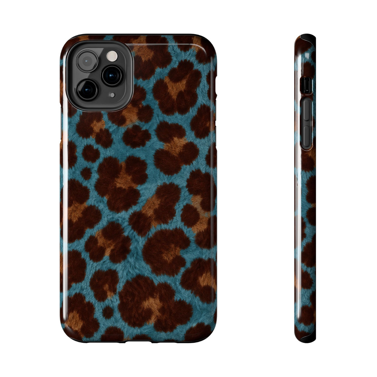 Teal Leopard - Protective Phone Case