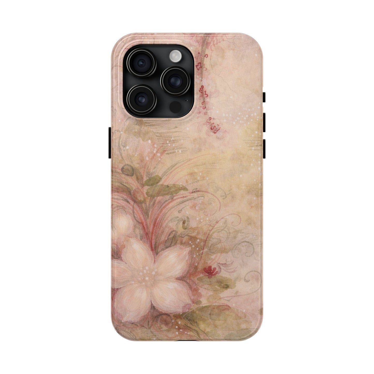 Antique Watercolor Floral - Protective Phone Case