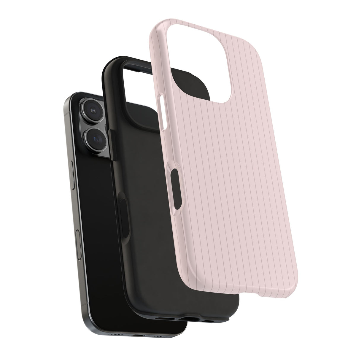 Blush Pinstripe - Protective Phone Case