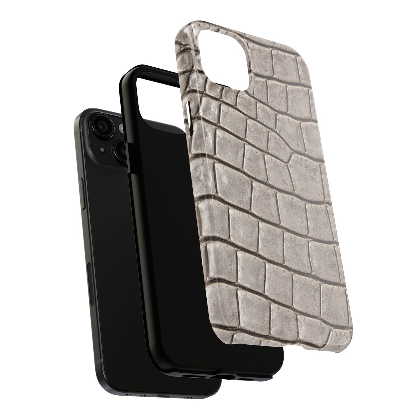 2000s Grey Crocodile - Protective Phone Case