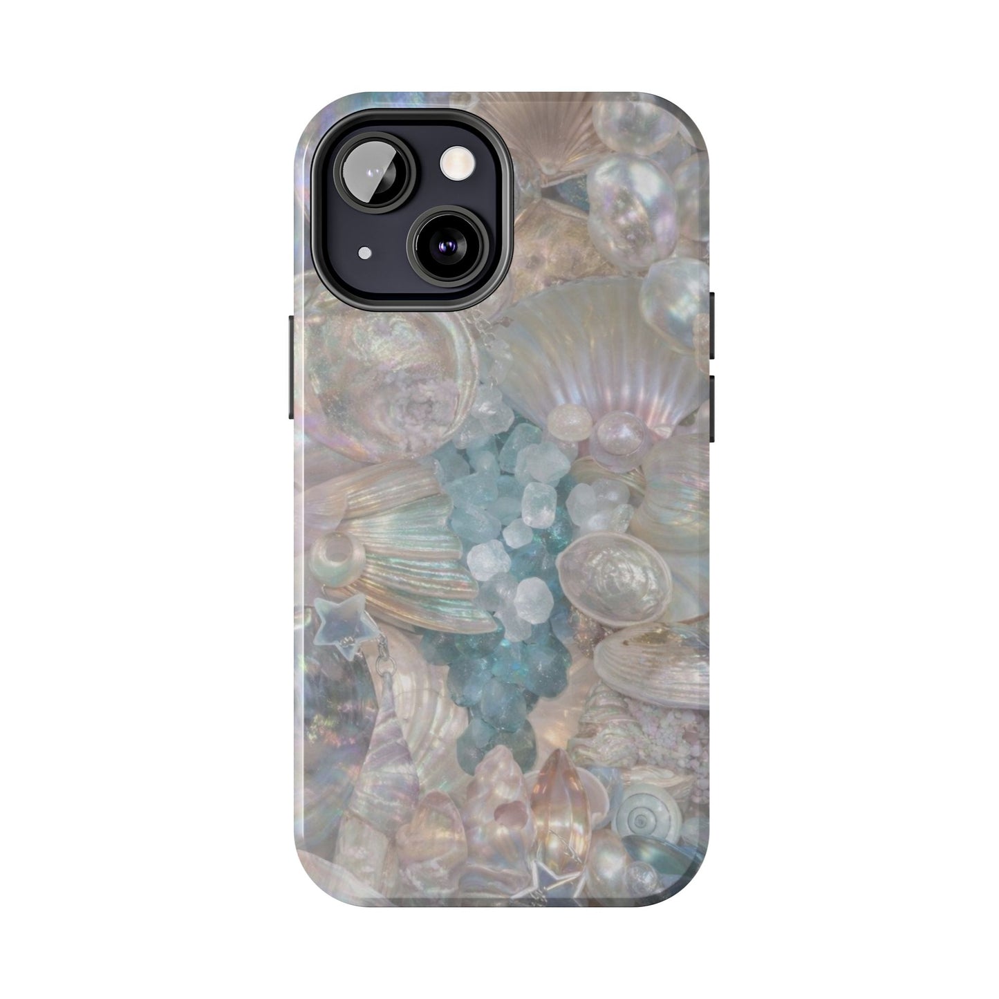 Aquamarine and Shells - Protective Phone Case
