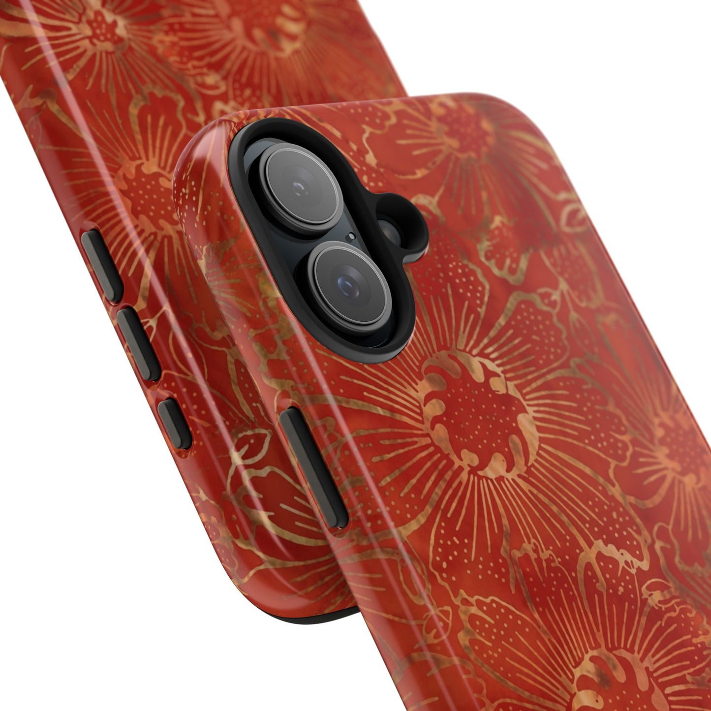 Radiant Red Florals - Protective Phone Case