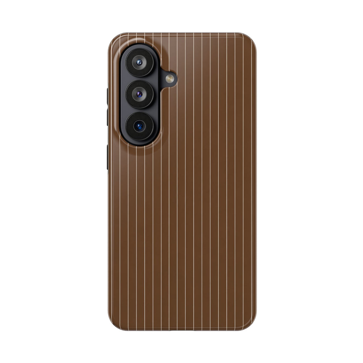Brown Pinstripe - Protective Phone Case