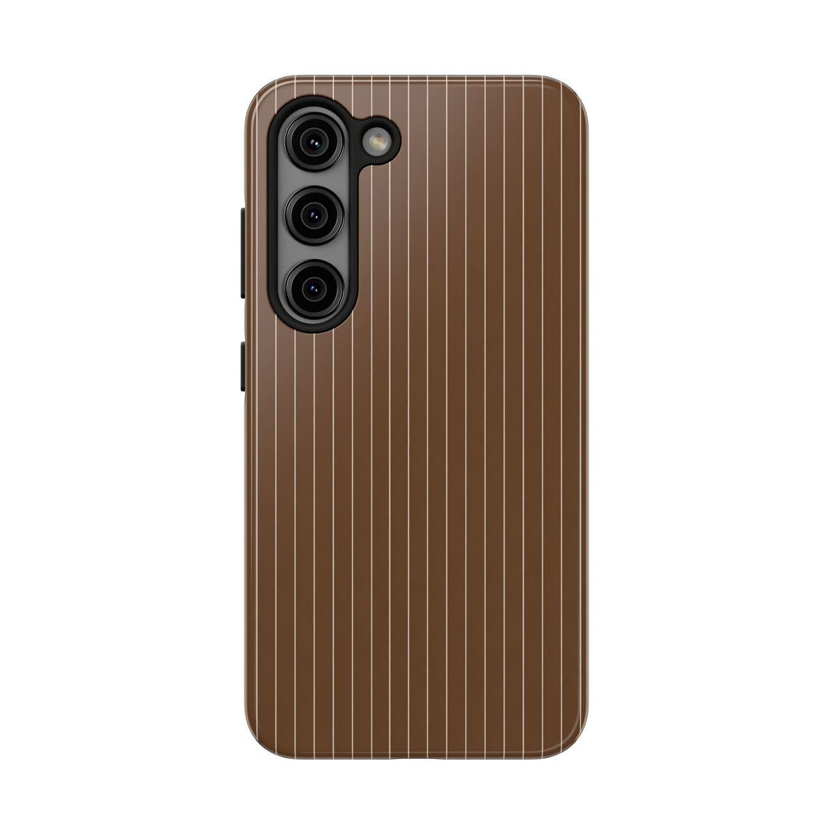 Brown Pinstripe - Protective Phone Case