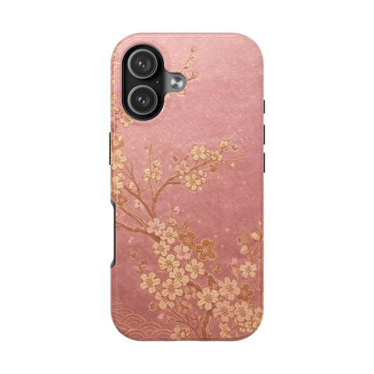 Pink Gold Cherry Blossom - Protective Phone Case