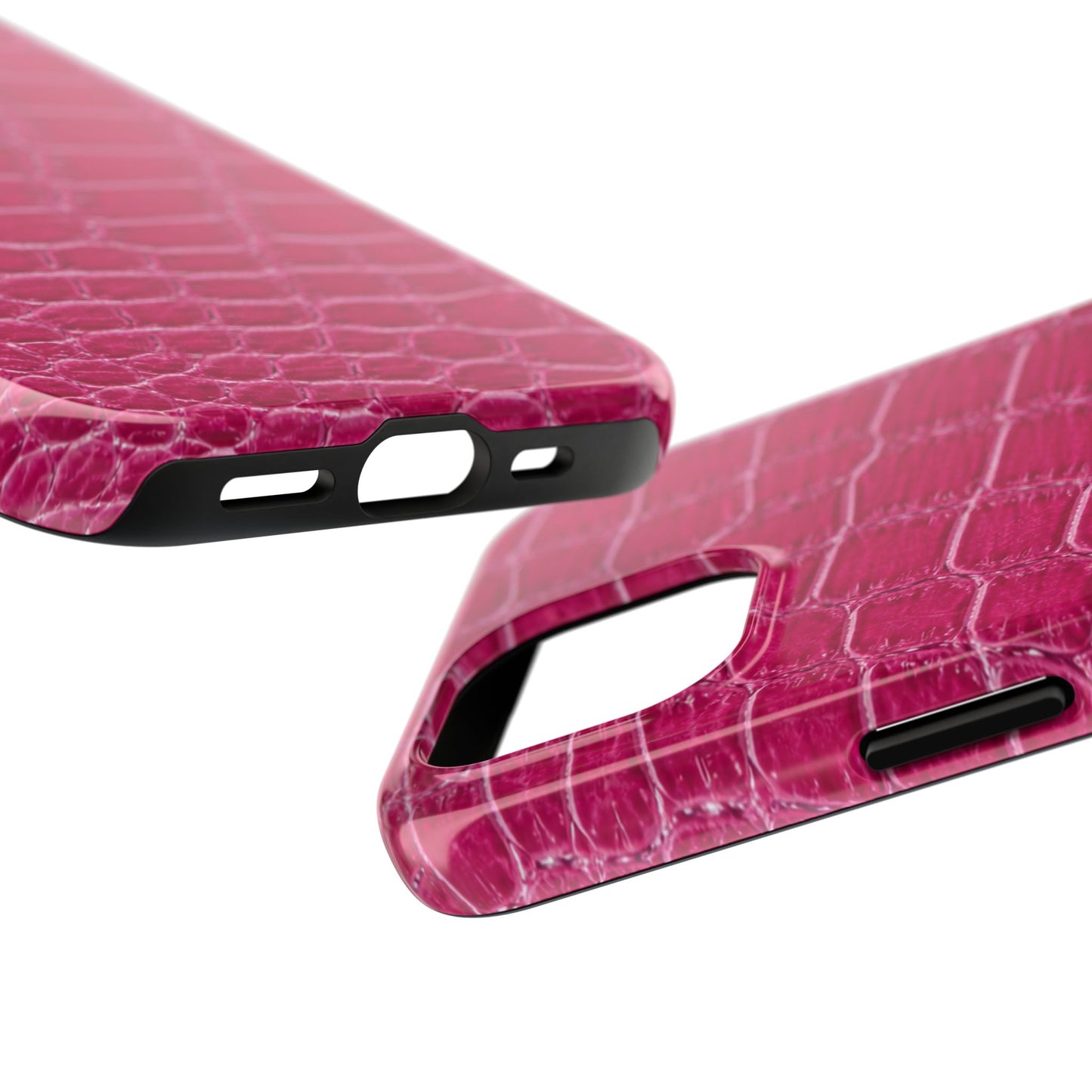 Pink Crocodile Pattern - Protective Phone Case