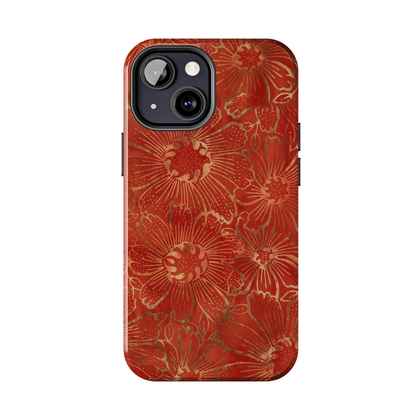 Radiant Red Florals - Protective Phone Case