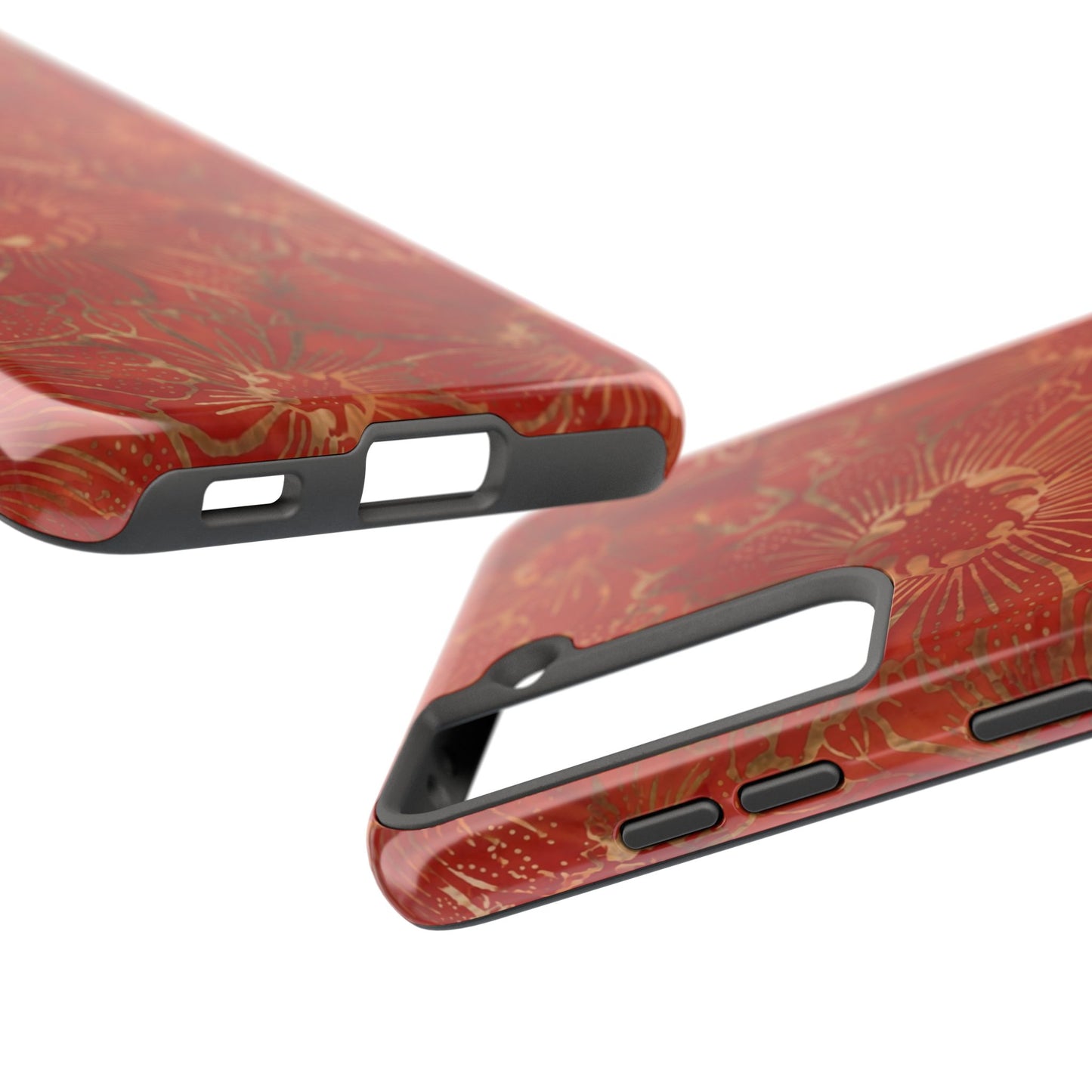 Radiant Red Florals - Protective Phone Case