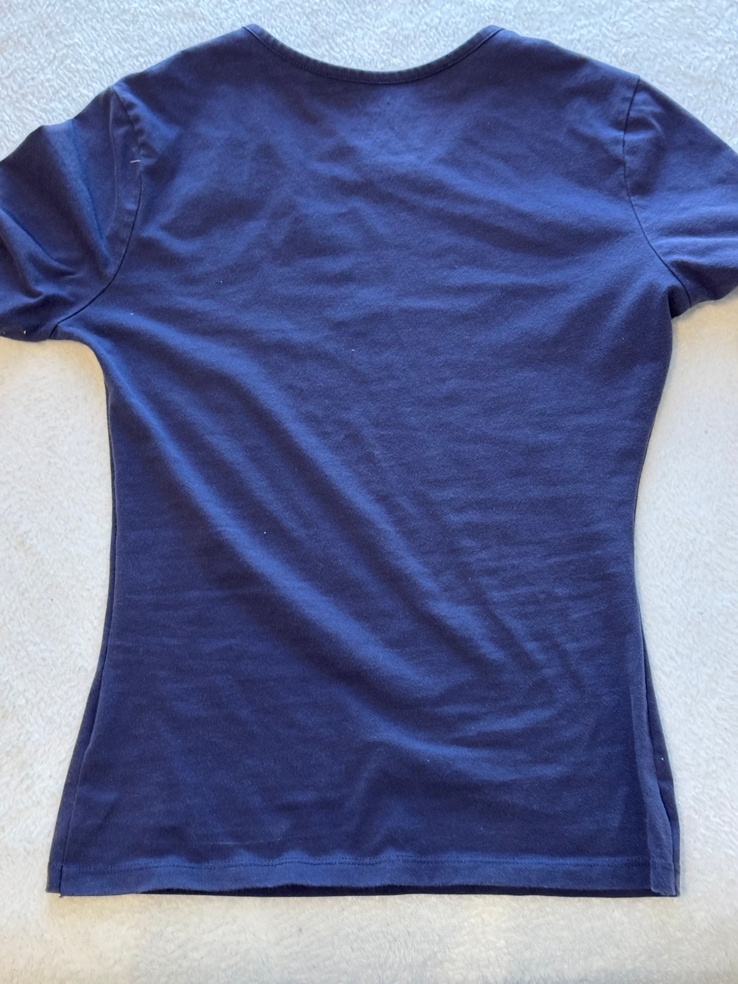 Blue Baby Tee with Dragonfly Rhinestone Design