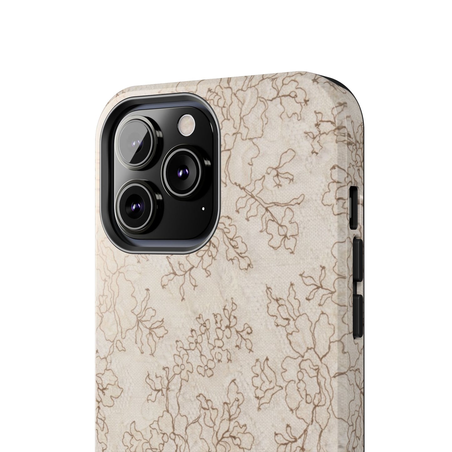 Vintage Beige Lace - Protective Phone Case