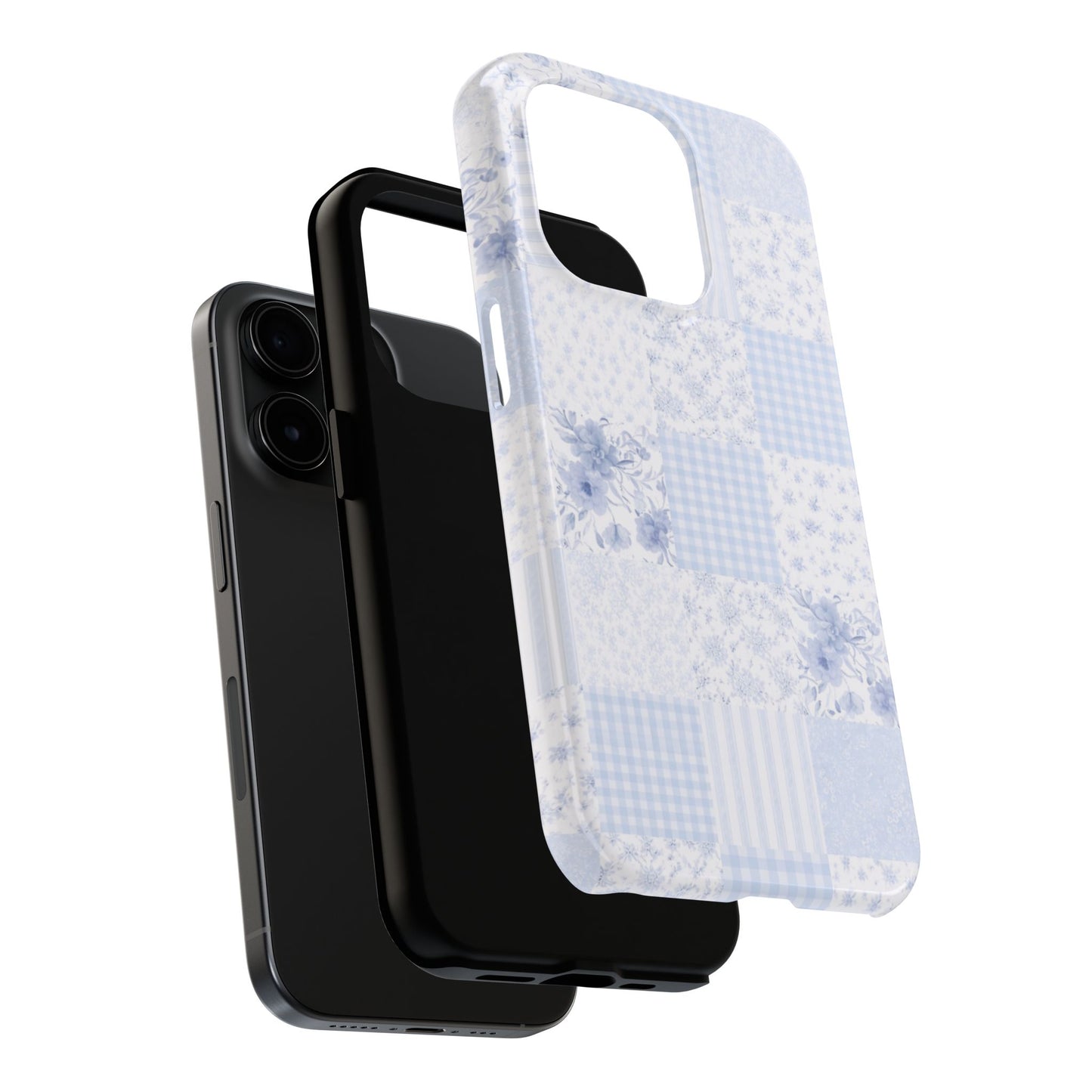 Baby Blue Plaid - Protective Phone Case