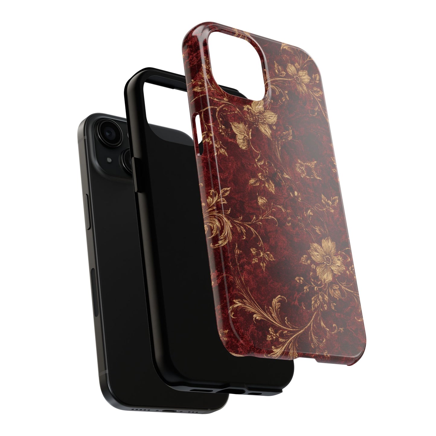 Floral Burgundy - Protective Phone Case
