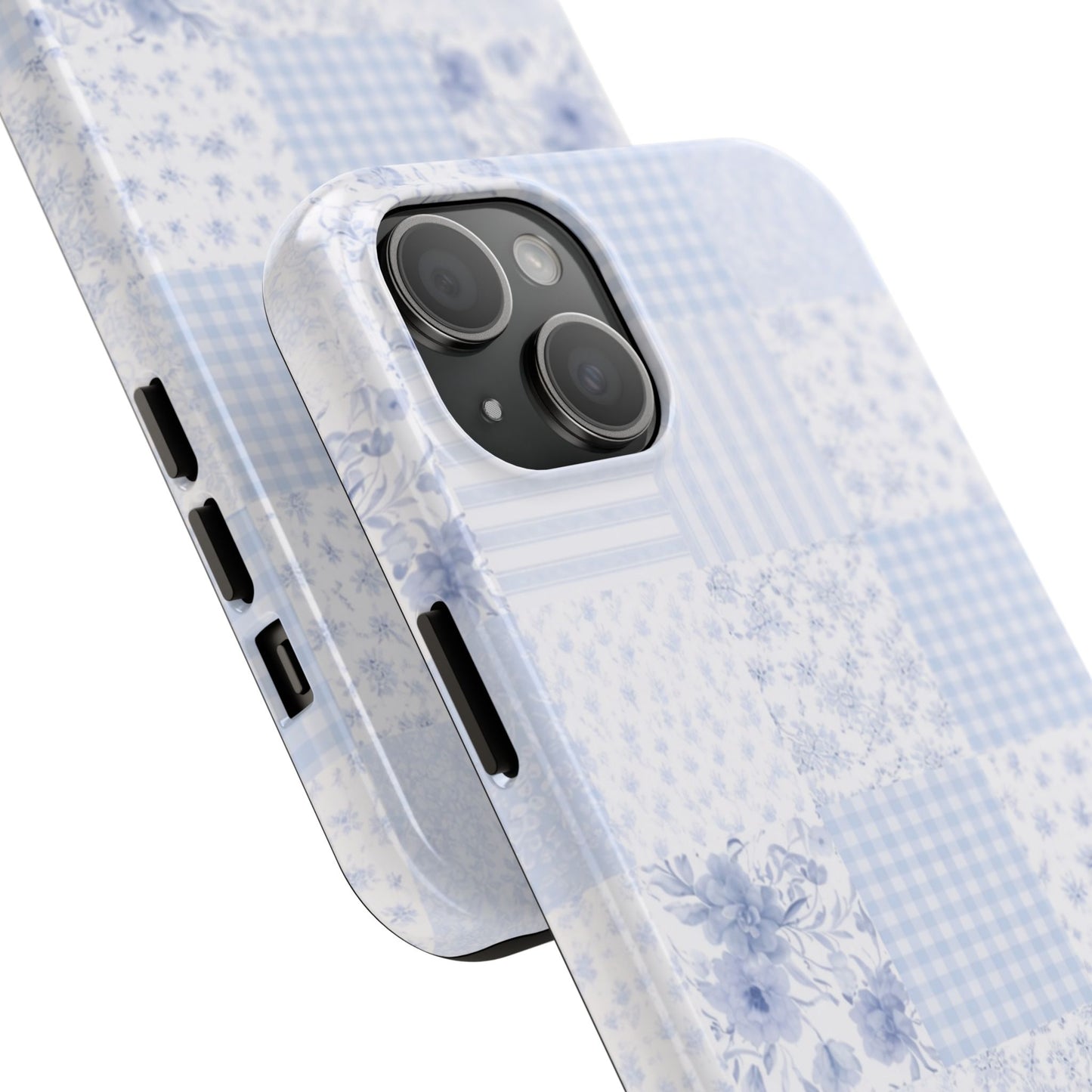 Baby Blue Plaid - Protective Phone Case