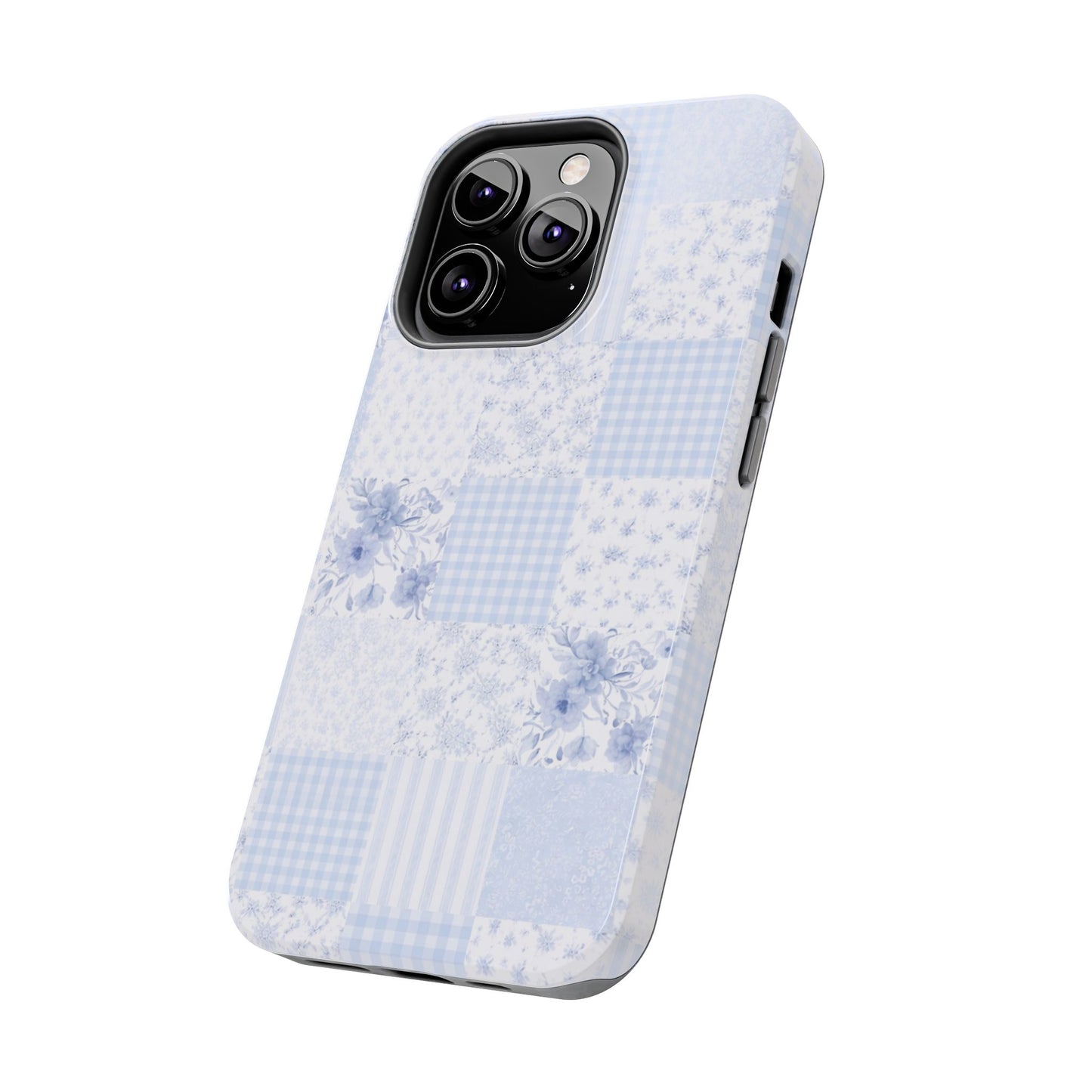 Baby Blue Plaid - Protective Phone Case