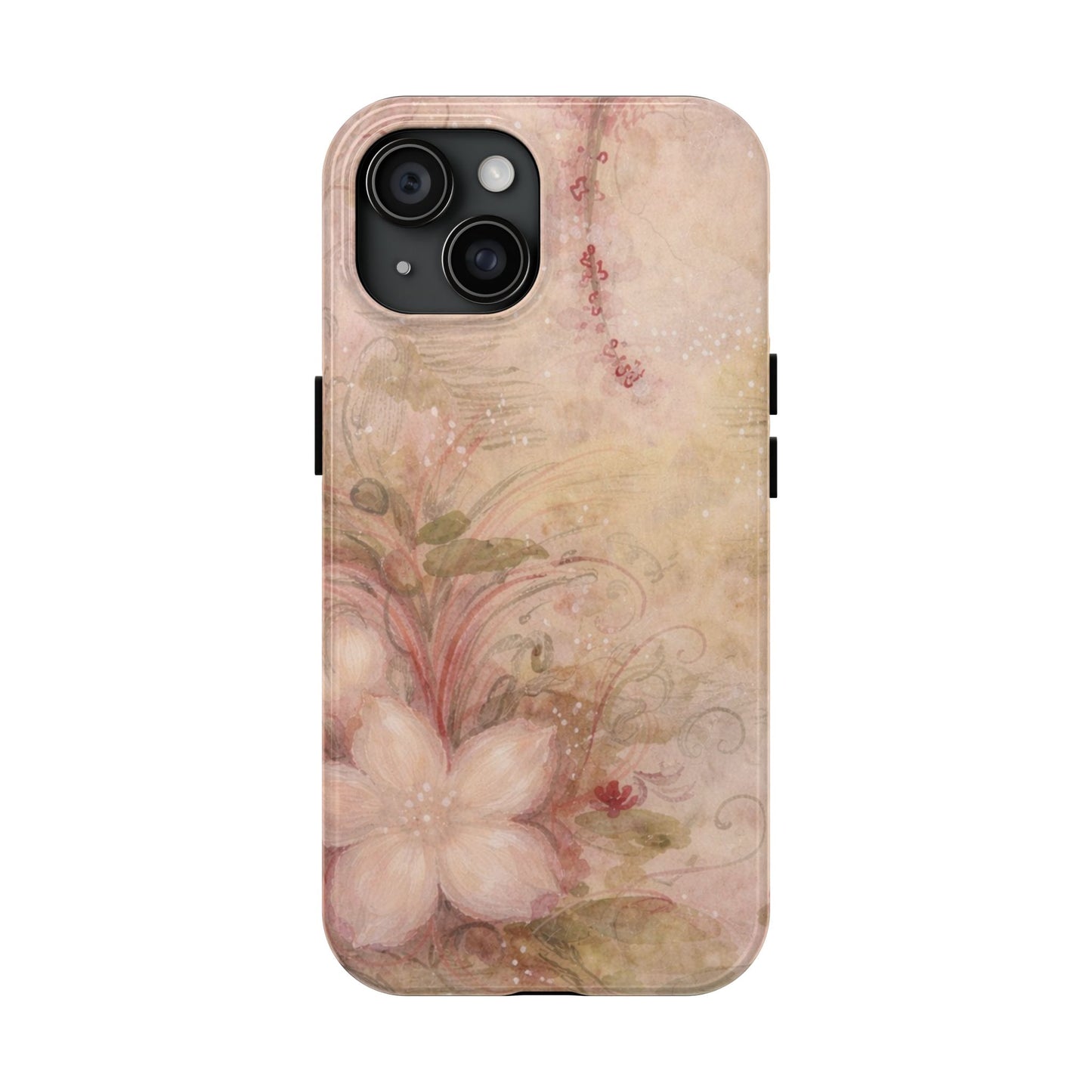 Antique Watercolor Floral - Protective Phone Case