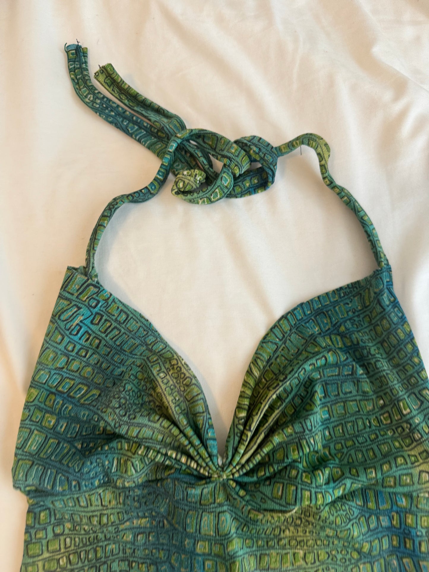 Y2K Green Halter Top