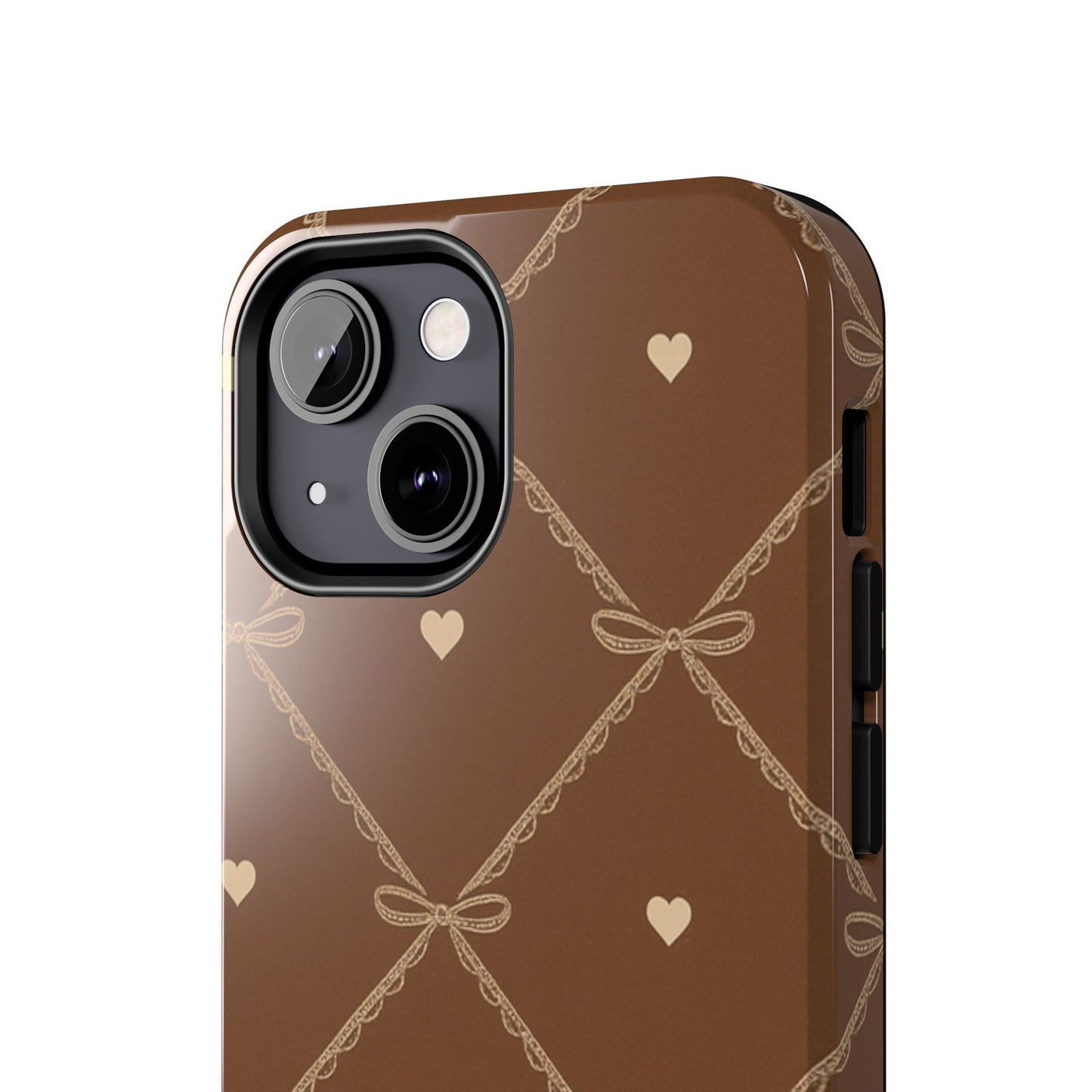Chocolate Heart Ribbon - Protective Phone Case