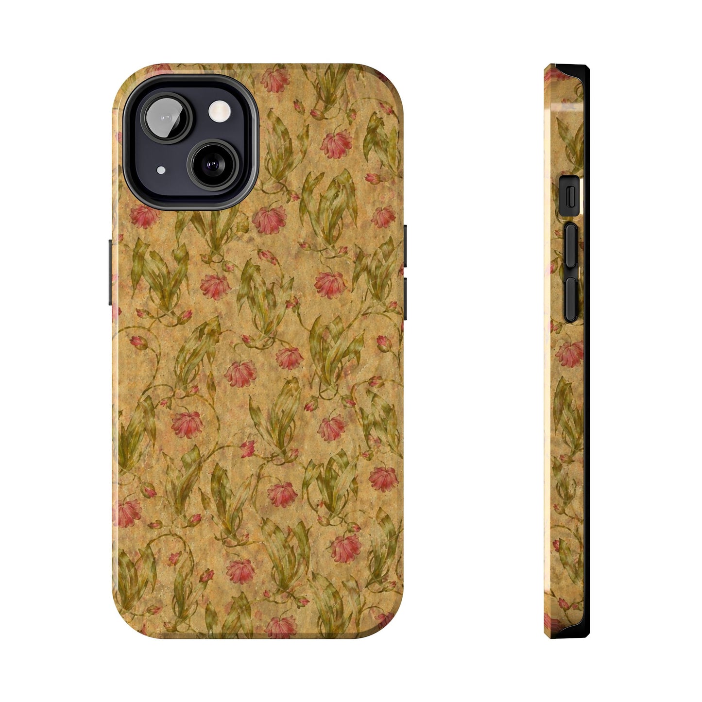 Roses on Aged Paper - Protective Phone Case