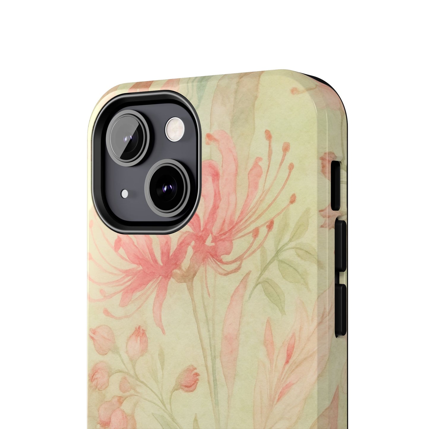 Pink Mint Floral - Protective Phone Case