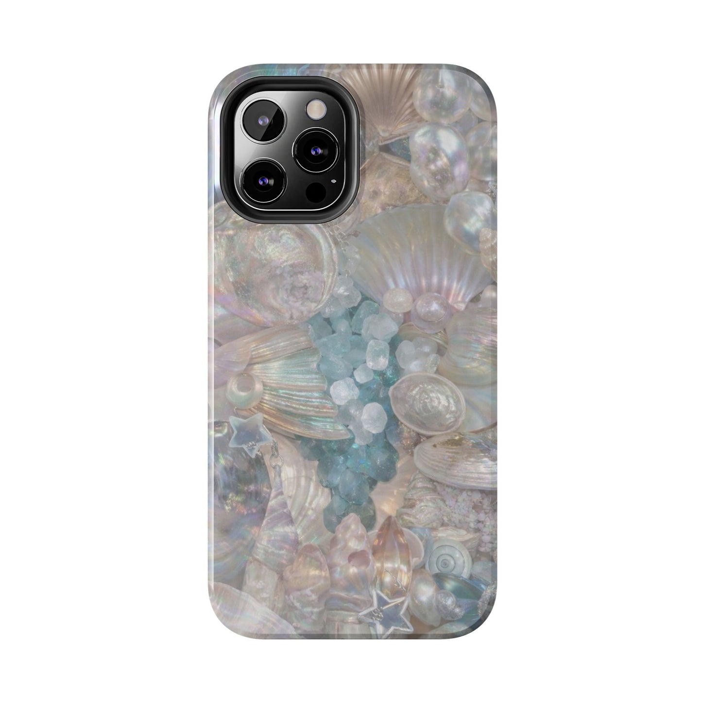 Aquamarine and Shells - Protective Phone Case