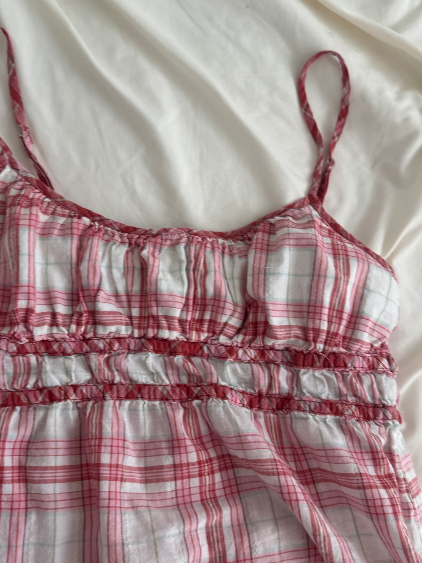 Red and Pink Plaid Cami