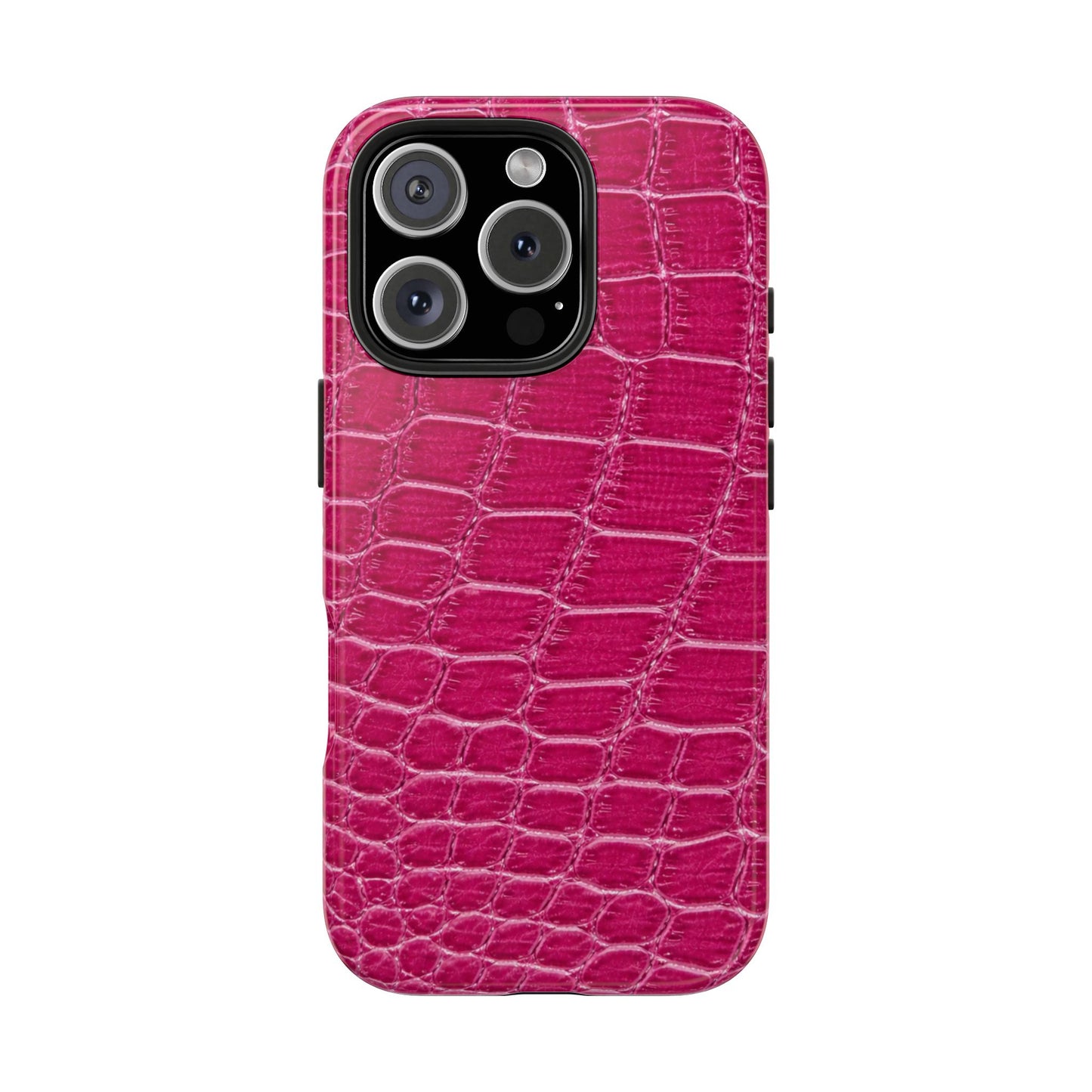 Pink Crocodile Pattern - Protective Phone Case