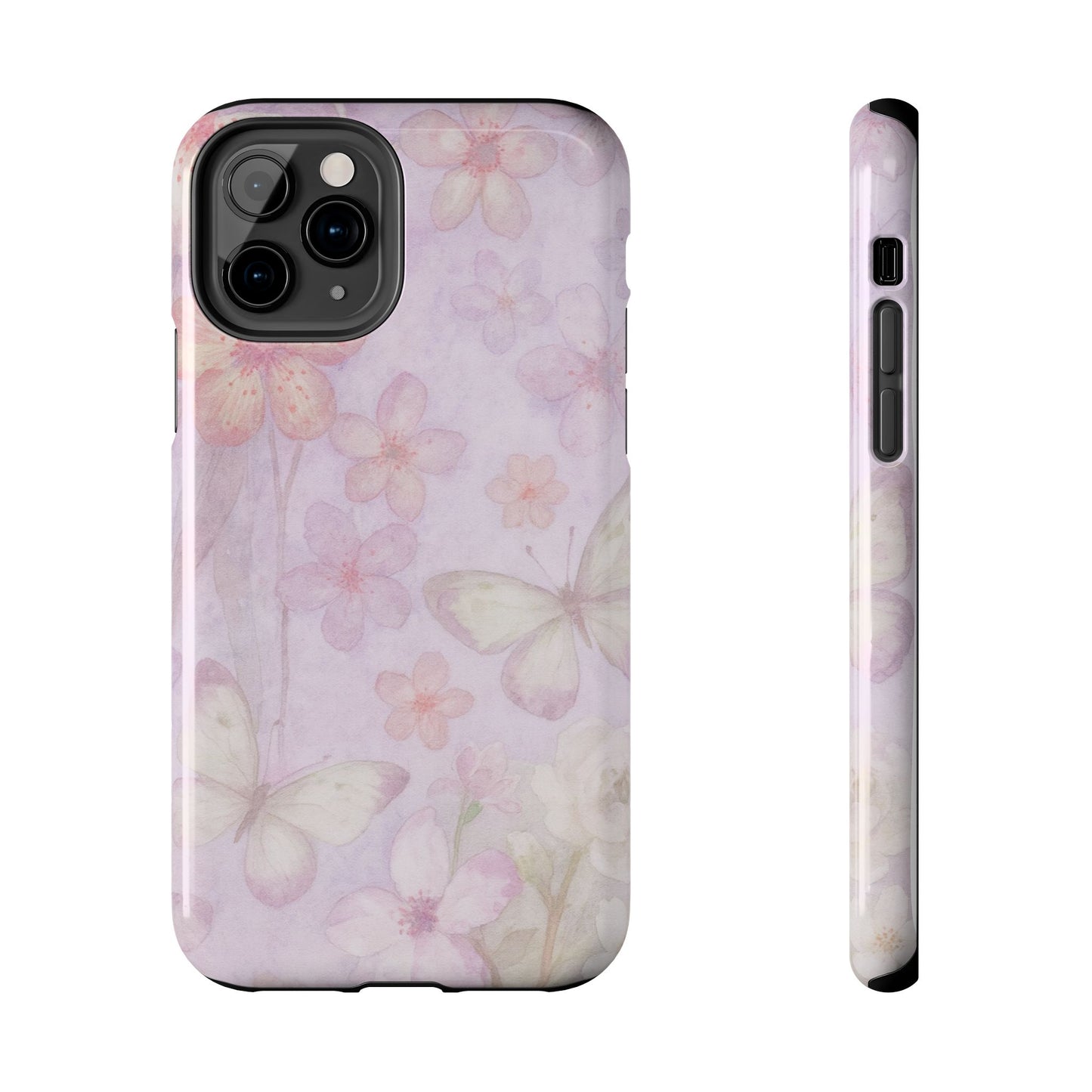 Lilac Butterfly - Protective Phone Case