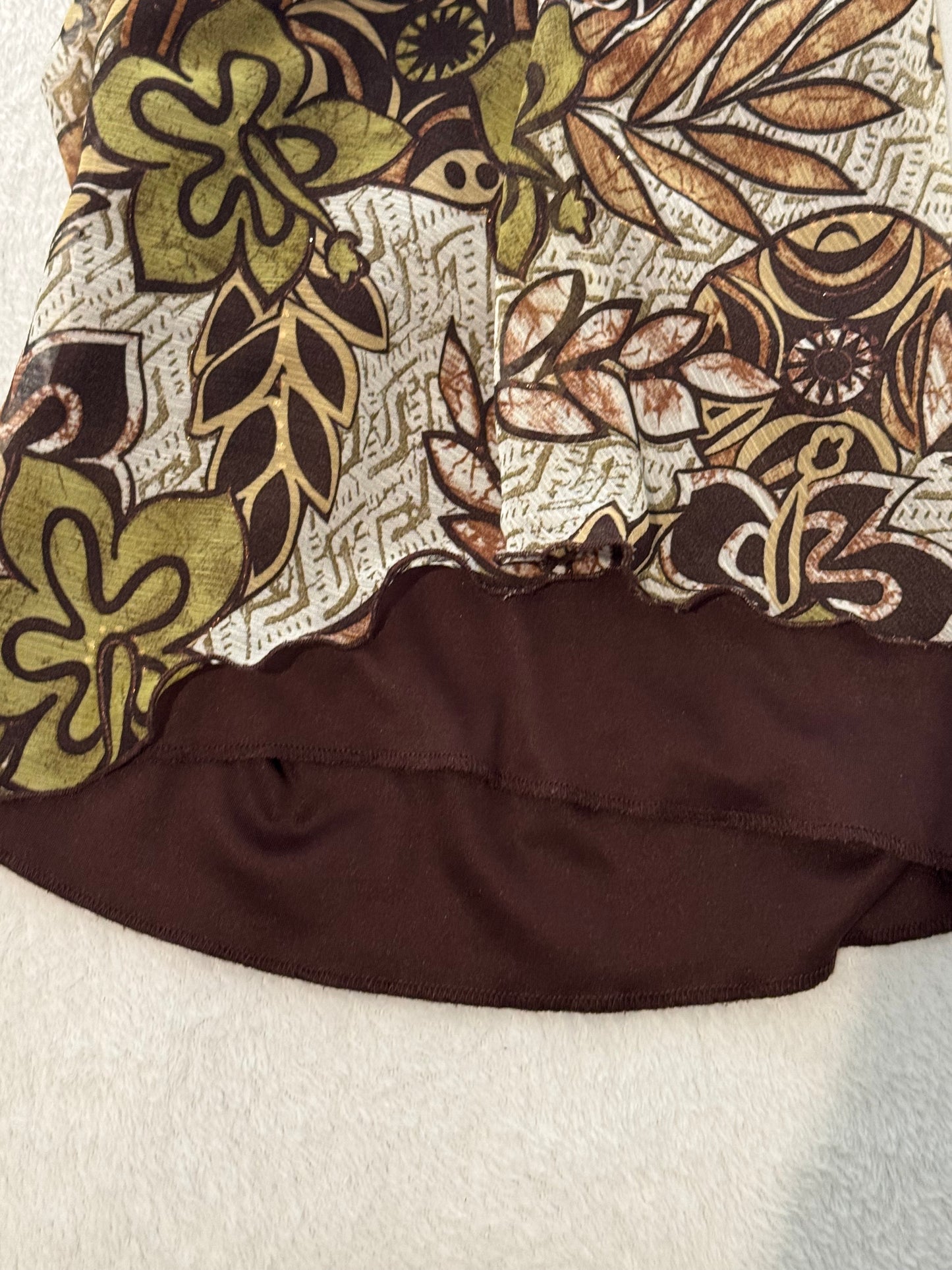 Brown Halter Top with Y2K Design