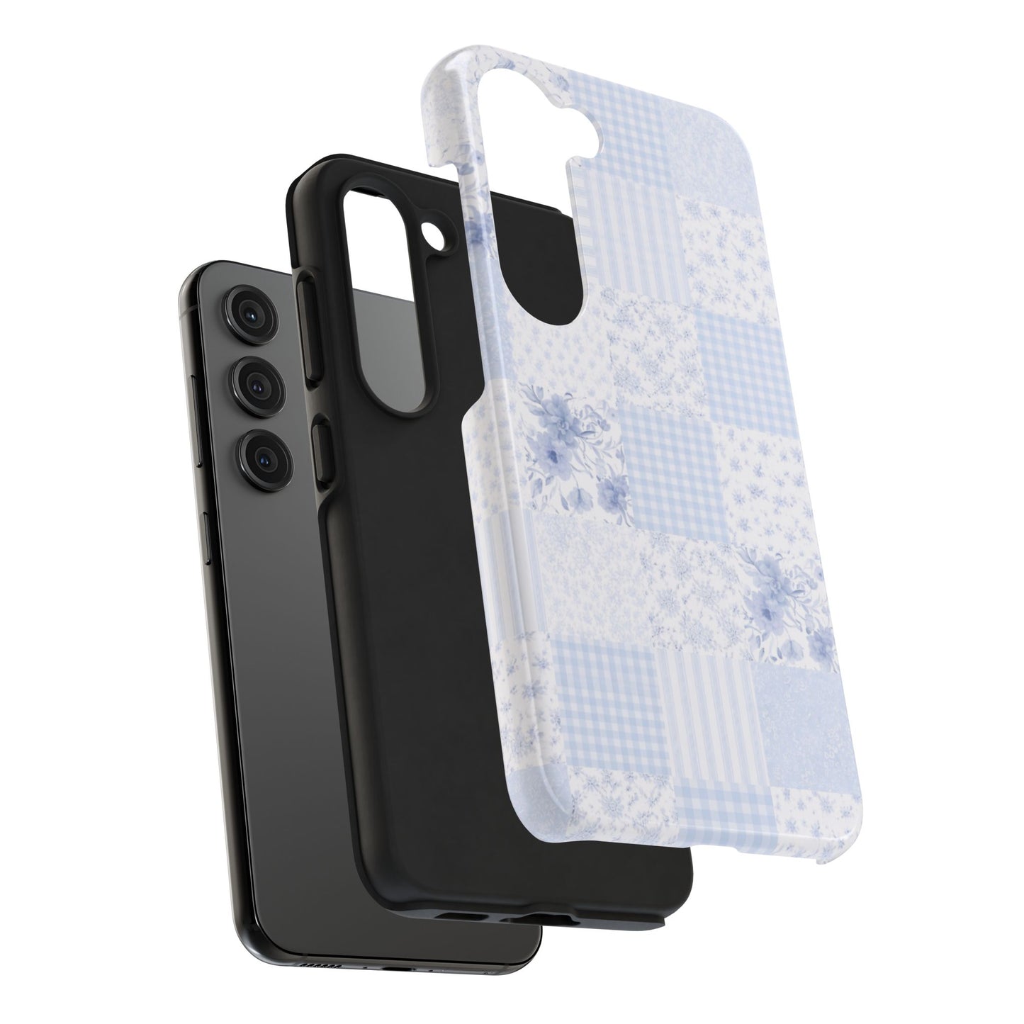 Baby Blue Plaid - Protective Phone Case