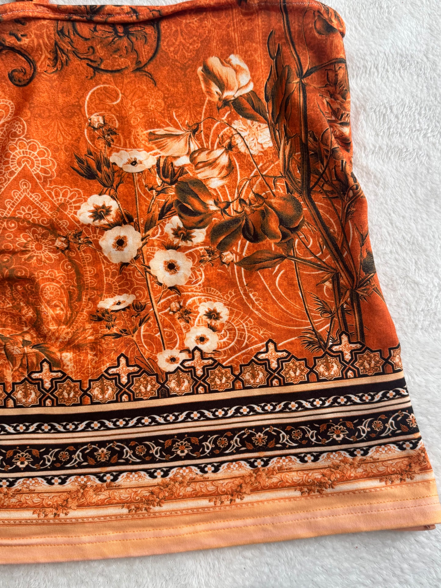 Orange and Brown Babydoll Cami