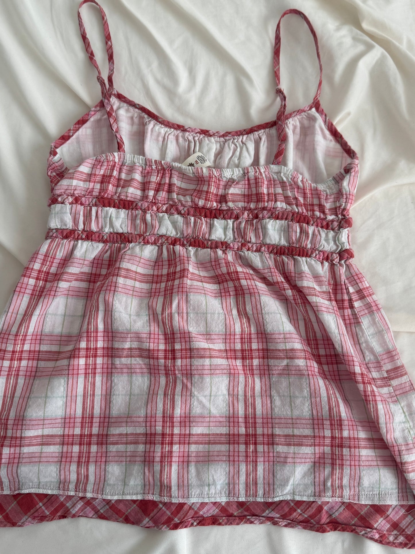 Red and Pink Plaid Cami