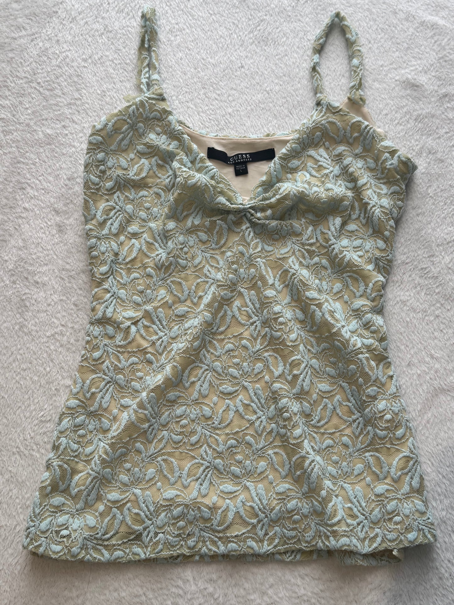 Lace Cami Top with Ruching