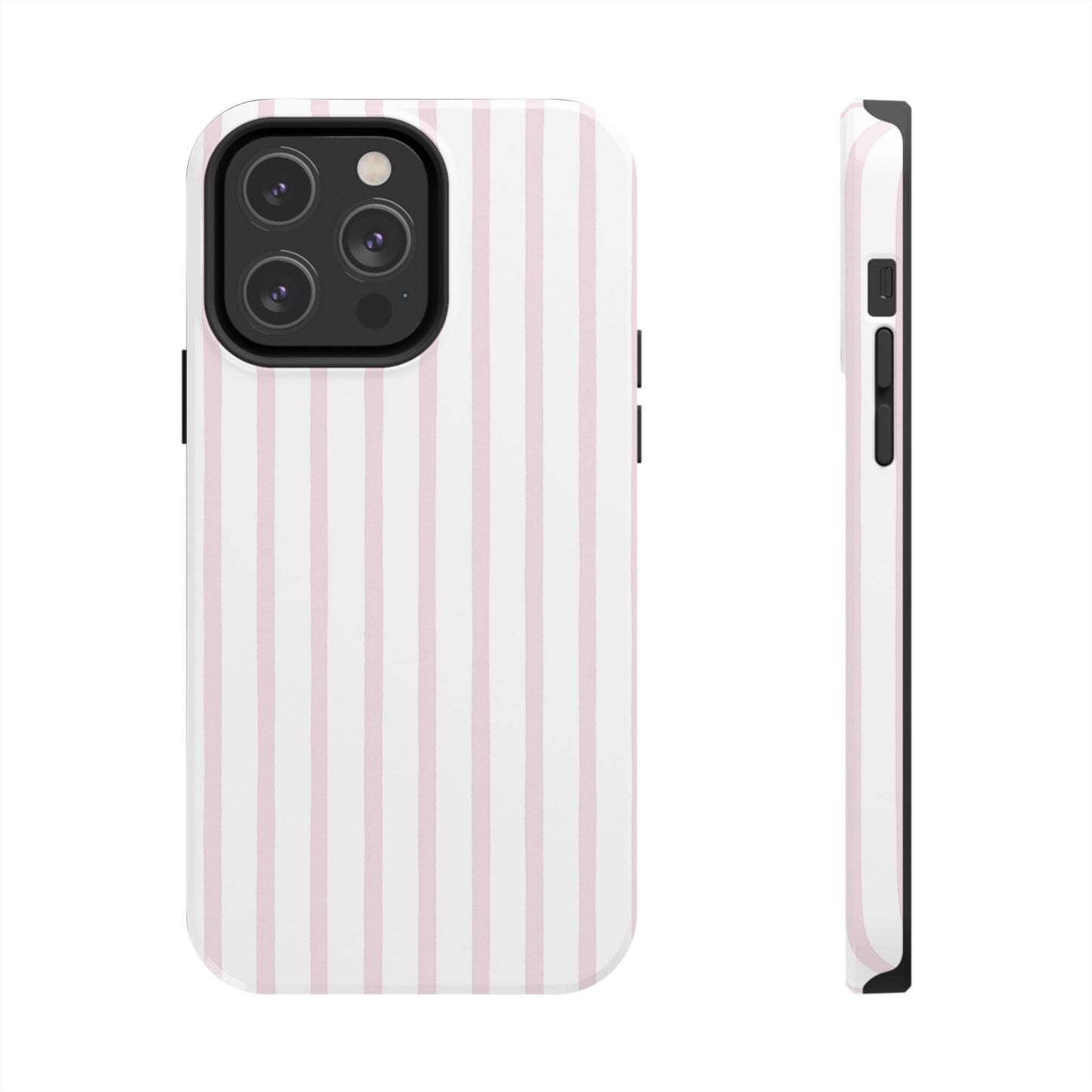 Pink Vertical Stripes - Protective Phone Case
