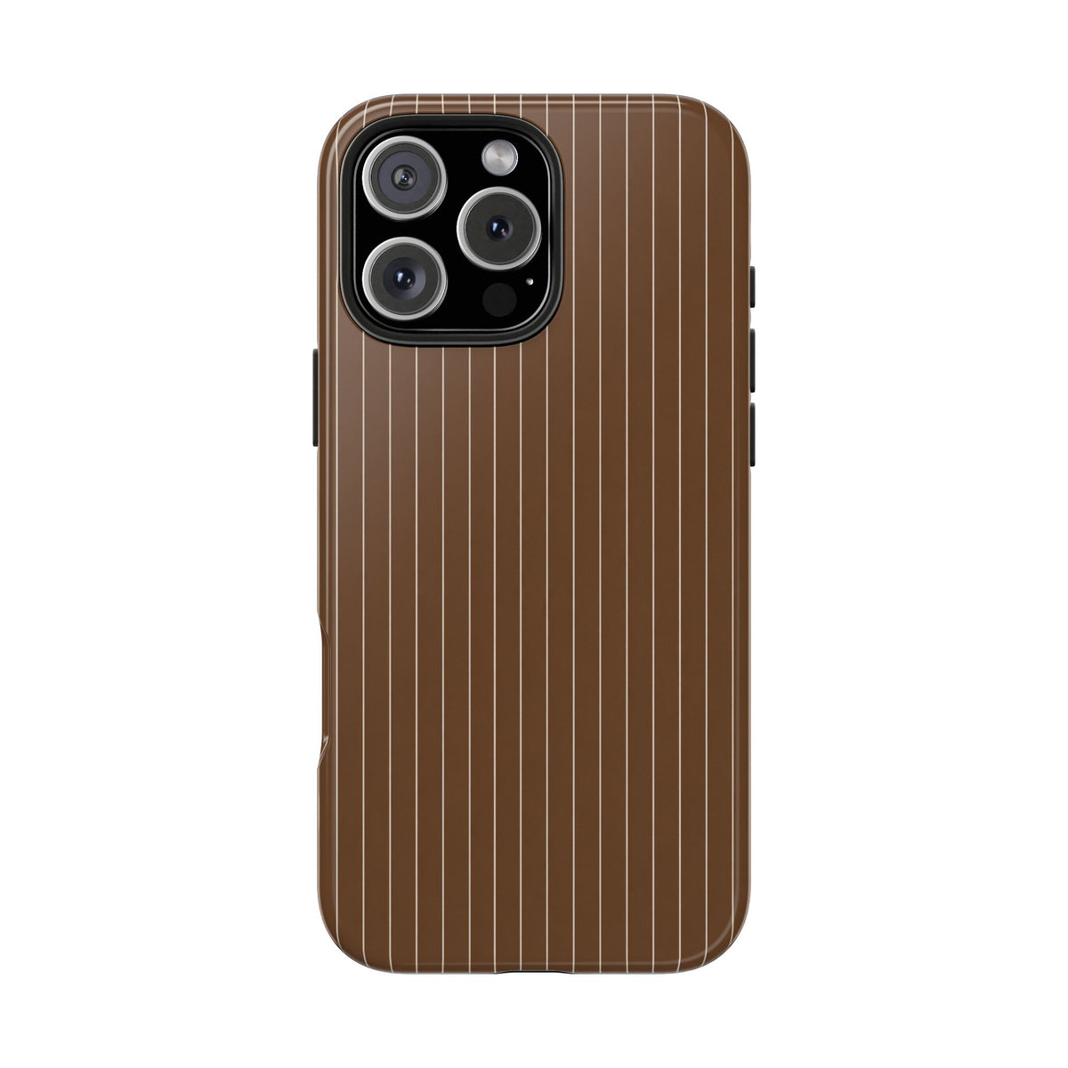Brown Pinstripe - Protective Phone Case