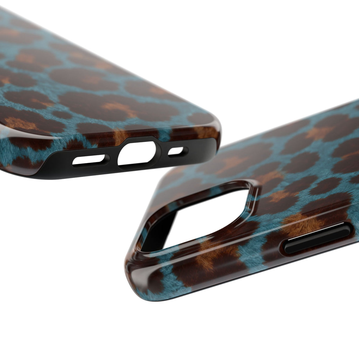Teal Leopard - Protective Phone Case