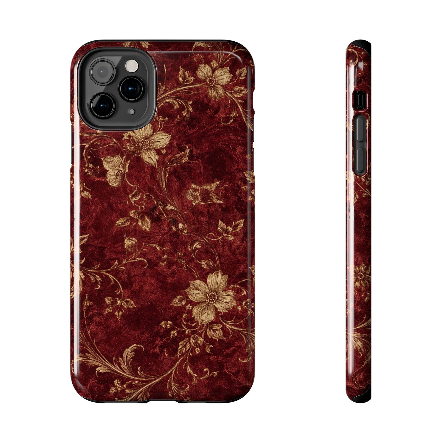 Floral Burgundy - Protective Phone Case