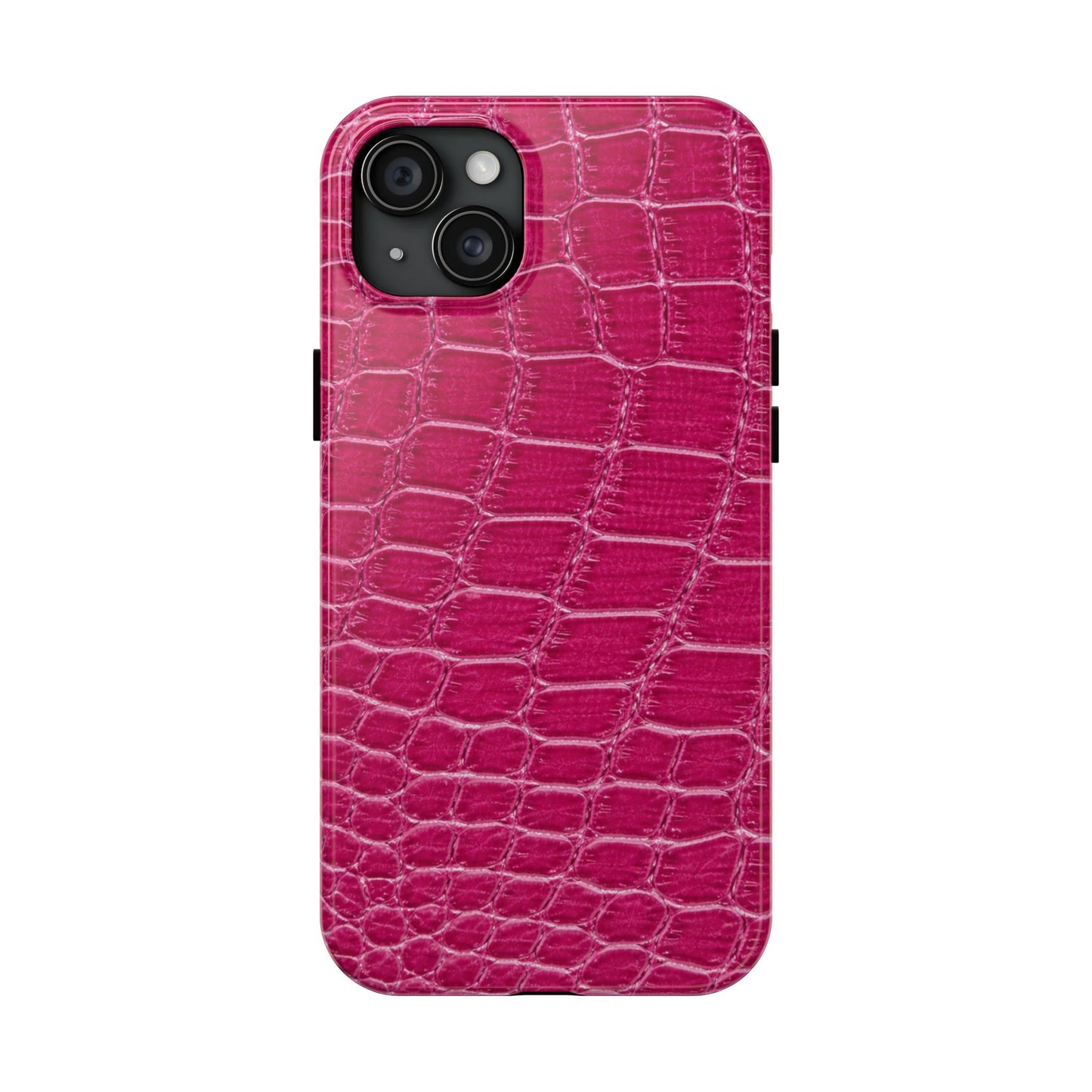 Pink Crocodile Pattern - Protective Phone Case