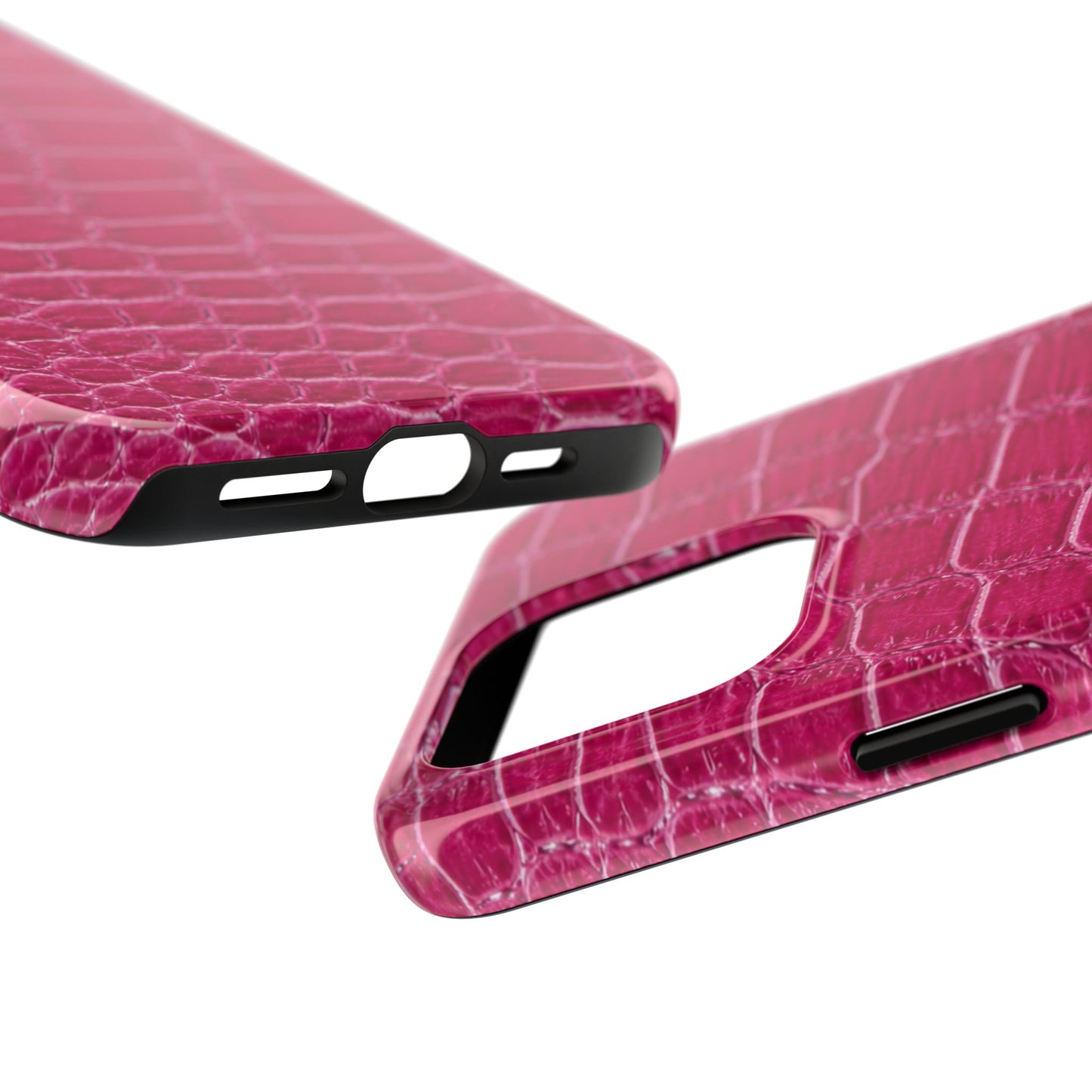 Pink Crocodile Pattern - Protective Phone Case