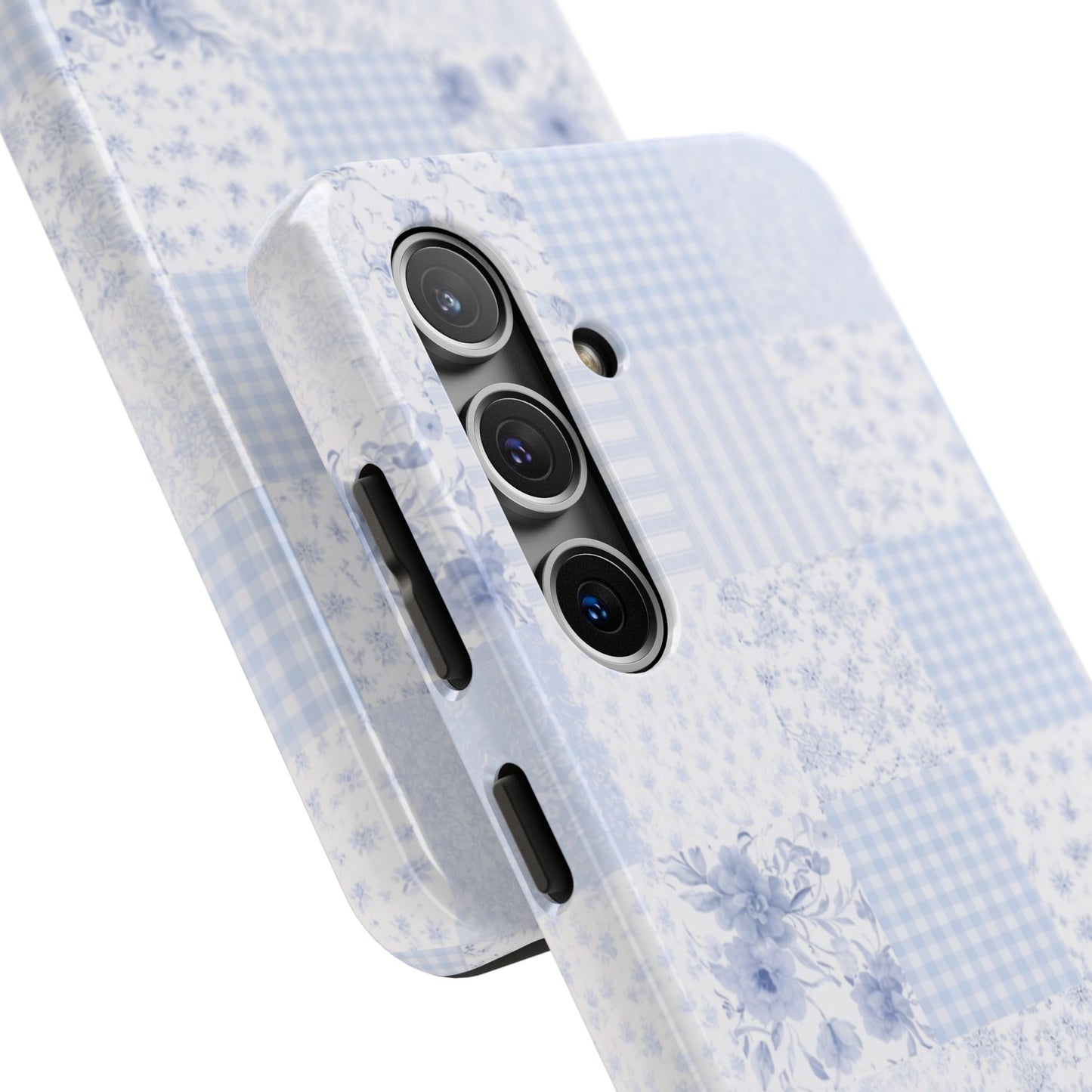 Baby Blue Plaid - Protective Phone Case