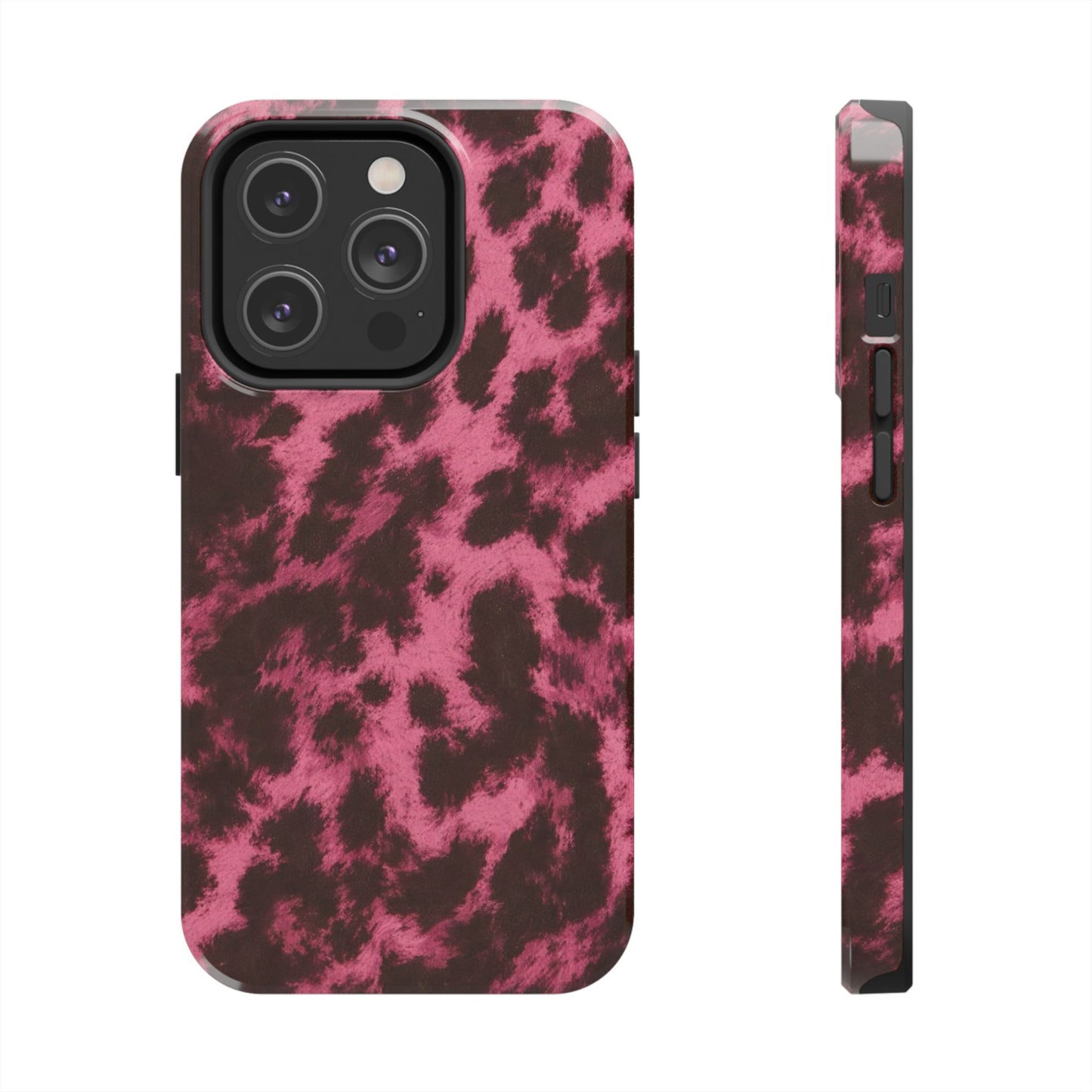 Pink Leopard Print - Protective Phone Case